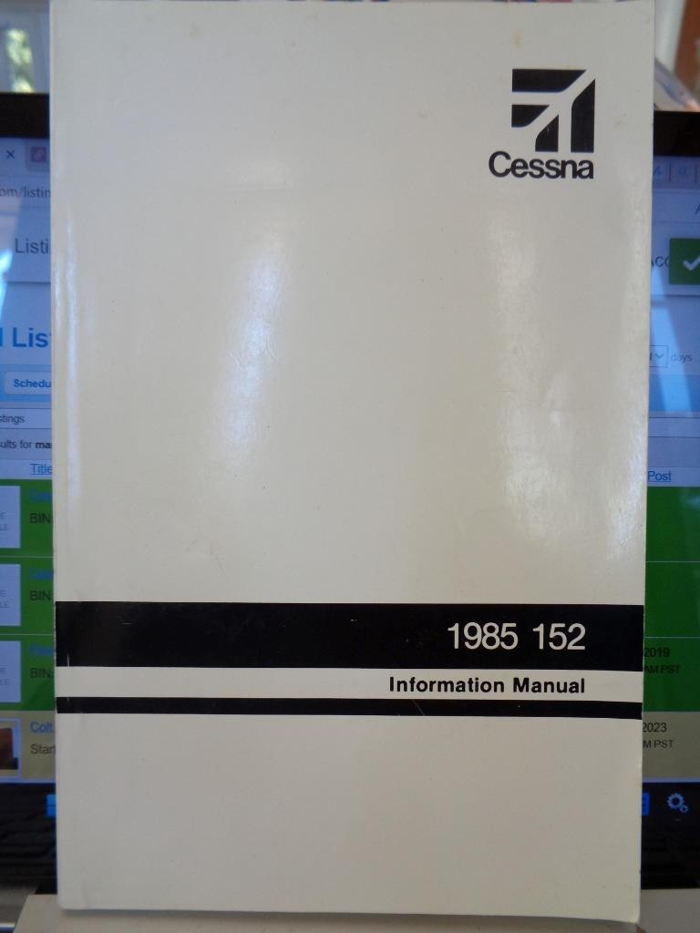 Cessna 152 Information Manual Aircraft 1985