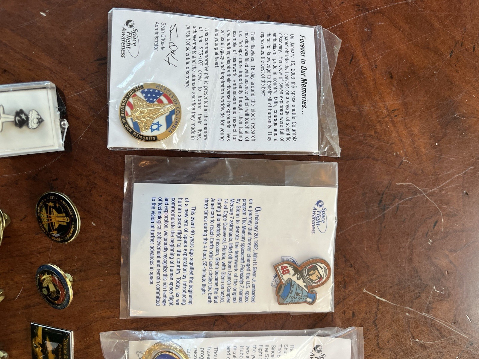 NASA Rare Lapel Pin Lot: 41 Pins Space Shuttle, Astronaut Commemorative