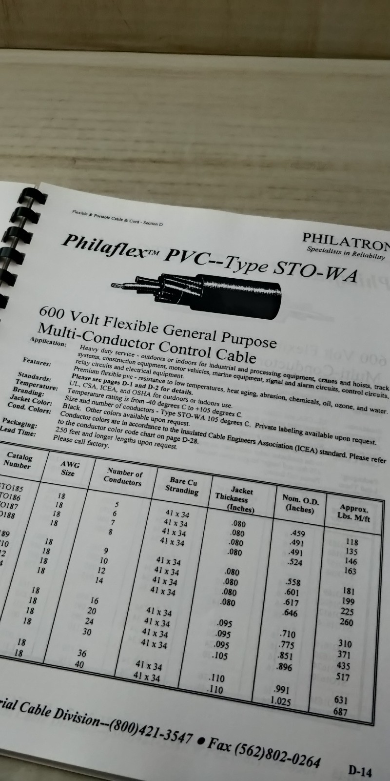 2002 PHILATRON INTERNATIONAL Catalog CABLE & CORD c6