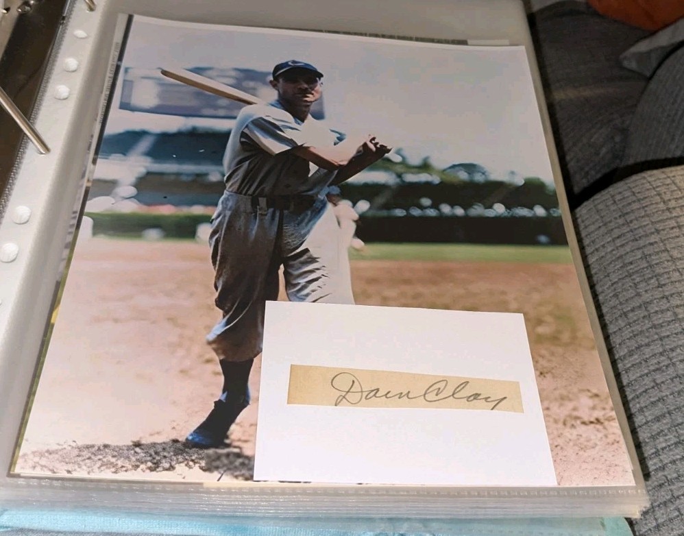 Dain Clay Cincinnati Reds Signed Cut With 8x10 Photo W/Our COA
