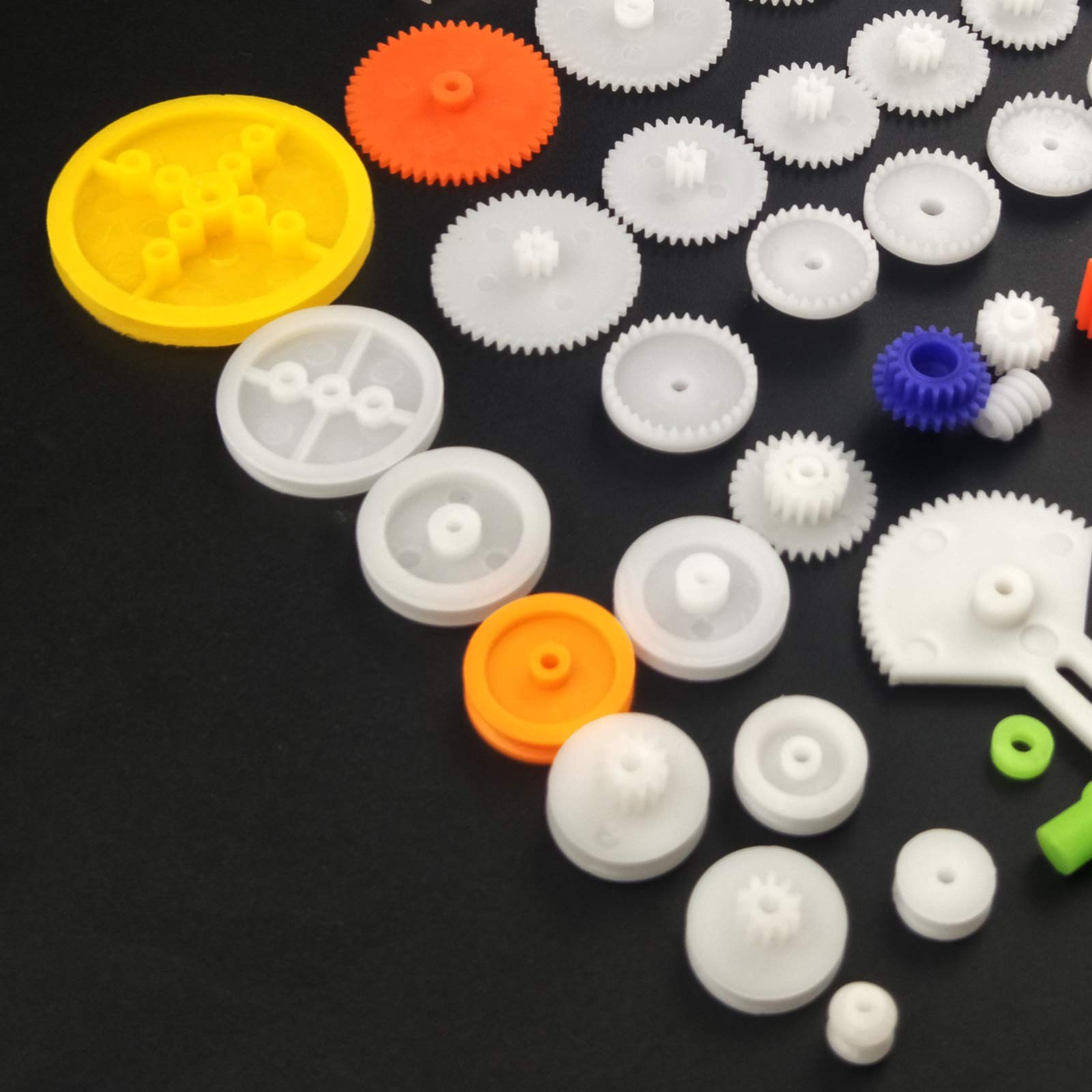 EUDAX 82 pcs Plastic Gear Package Kit - DIY Assortment Small, Assorted