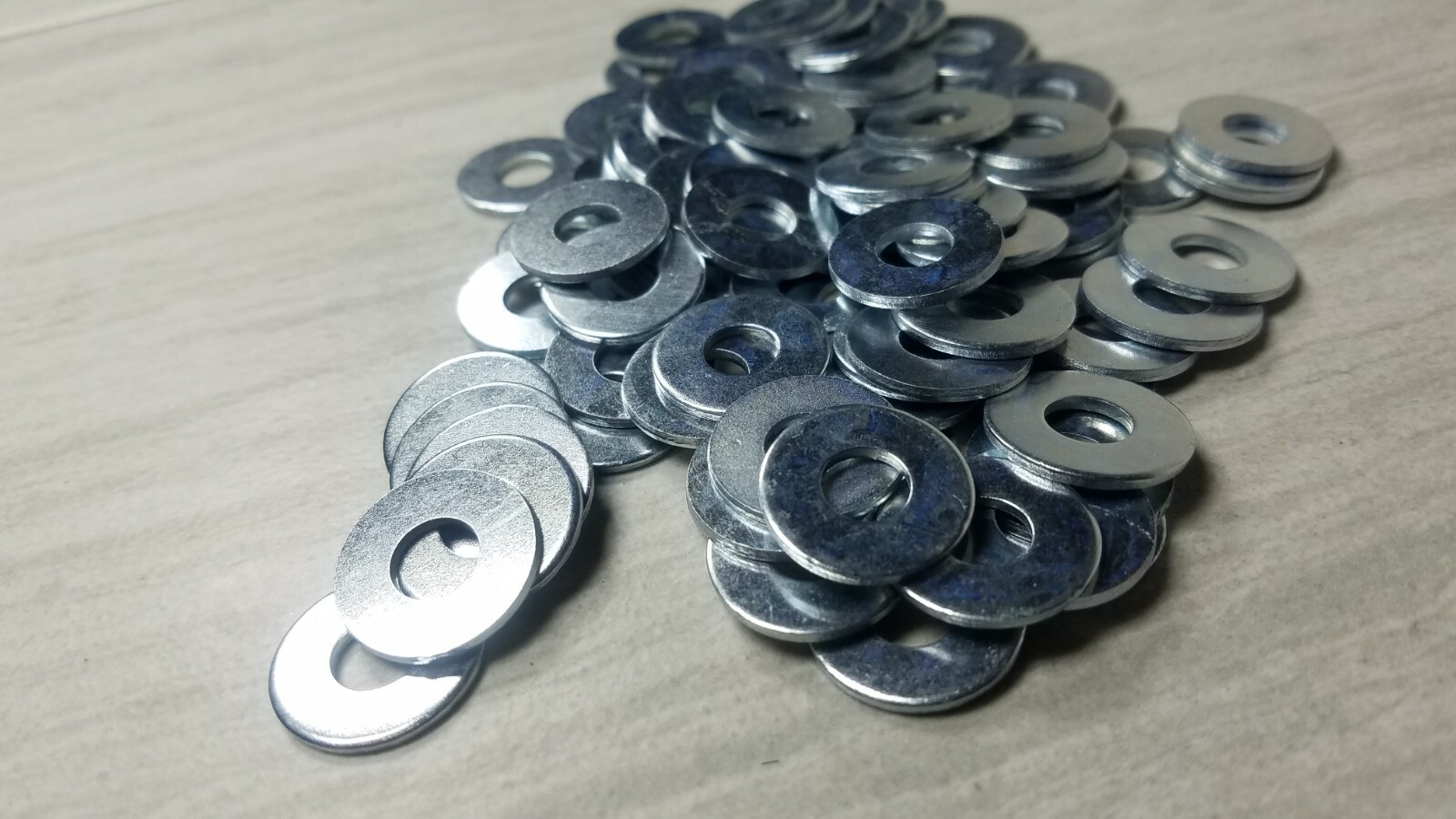 88 Flat Washers 1/4" USS Zinc Plated Steel