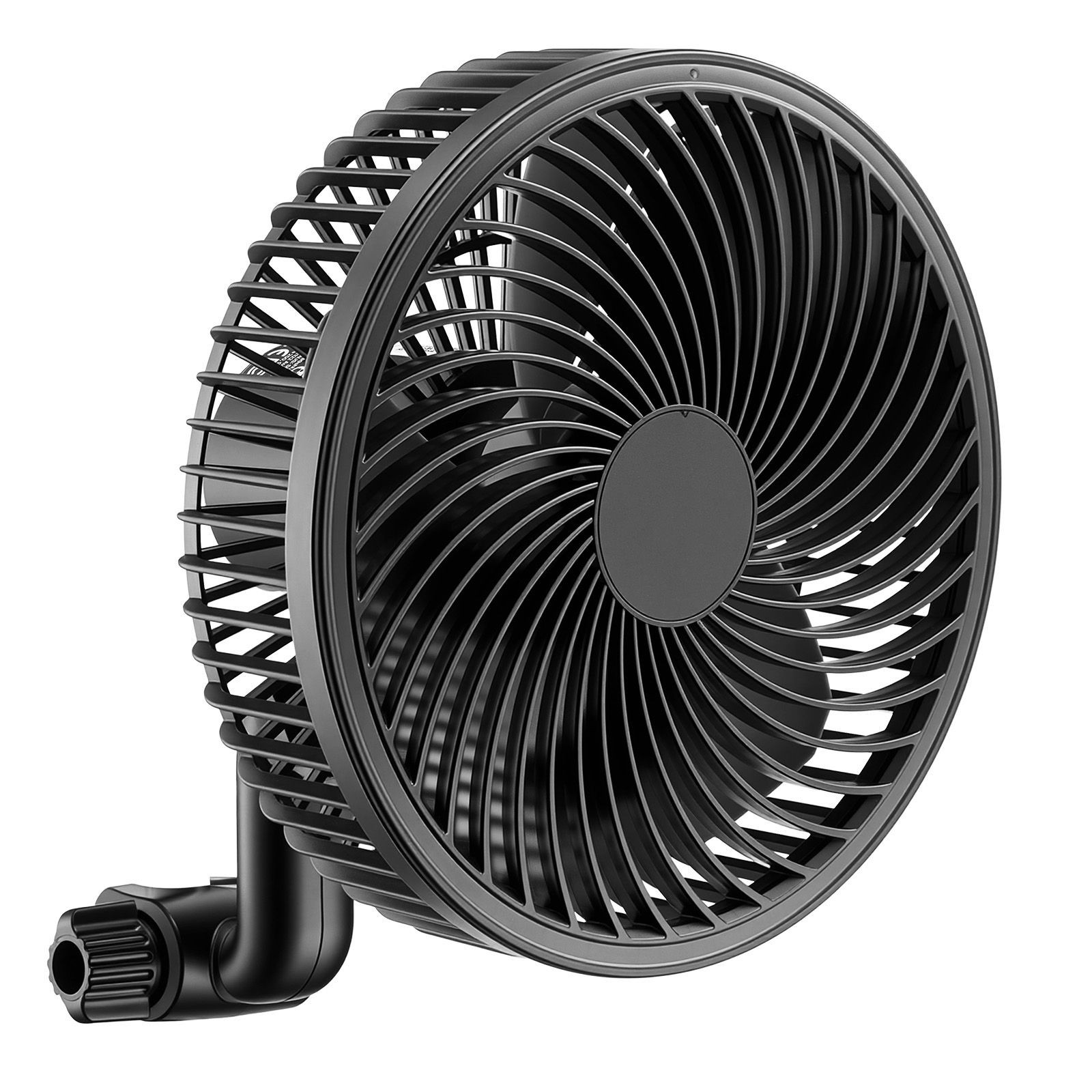 Hydroponic Clip Fan: USB-Powered, 10-Speed, Oscillating, 125 CFM, ABS
