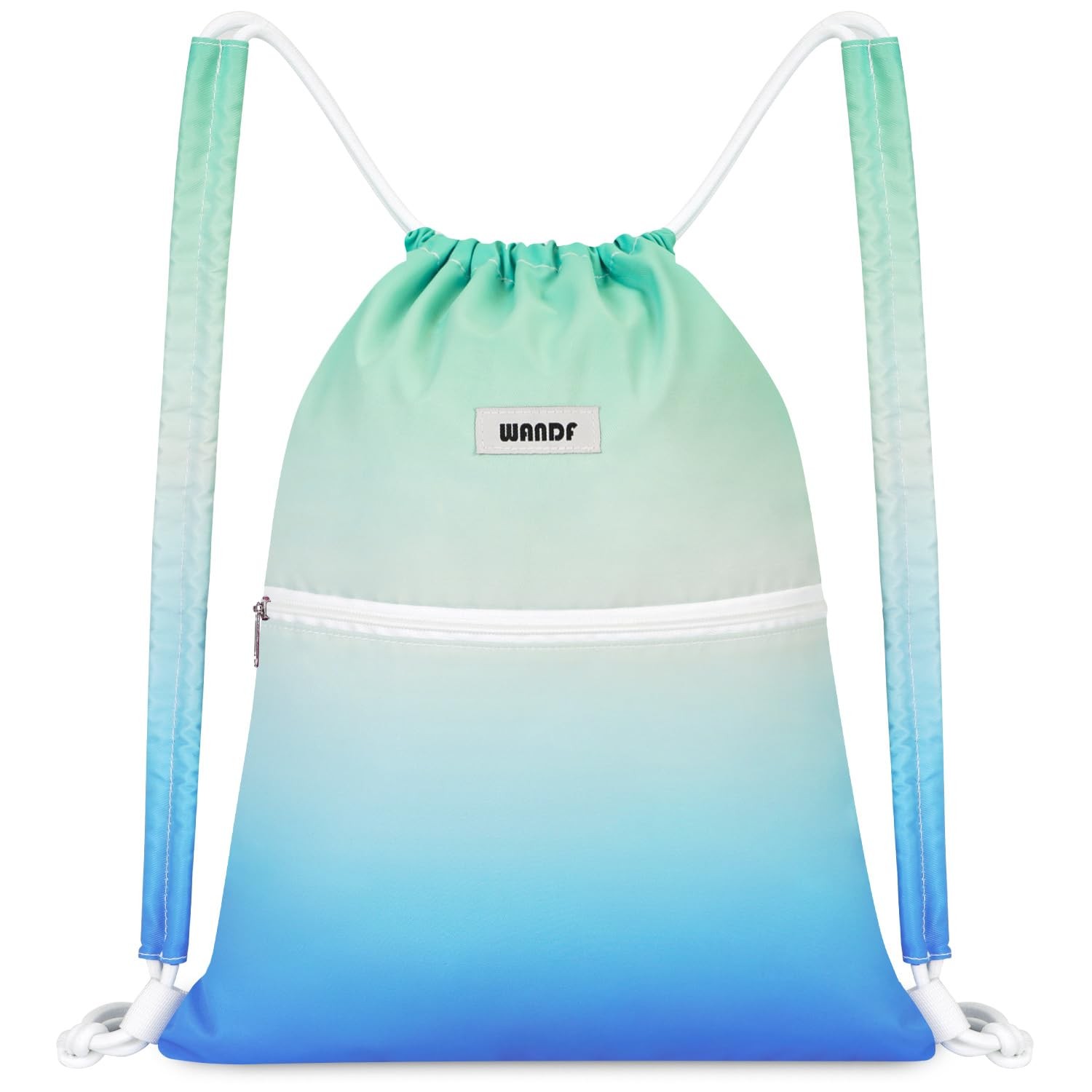 Drawstring Backpack Sports Gym Bag with Shoulder Pads Water Resistant String Bag