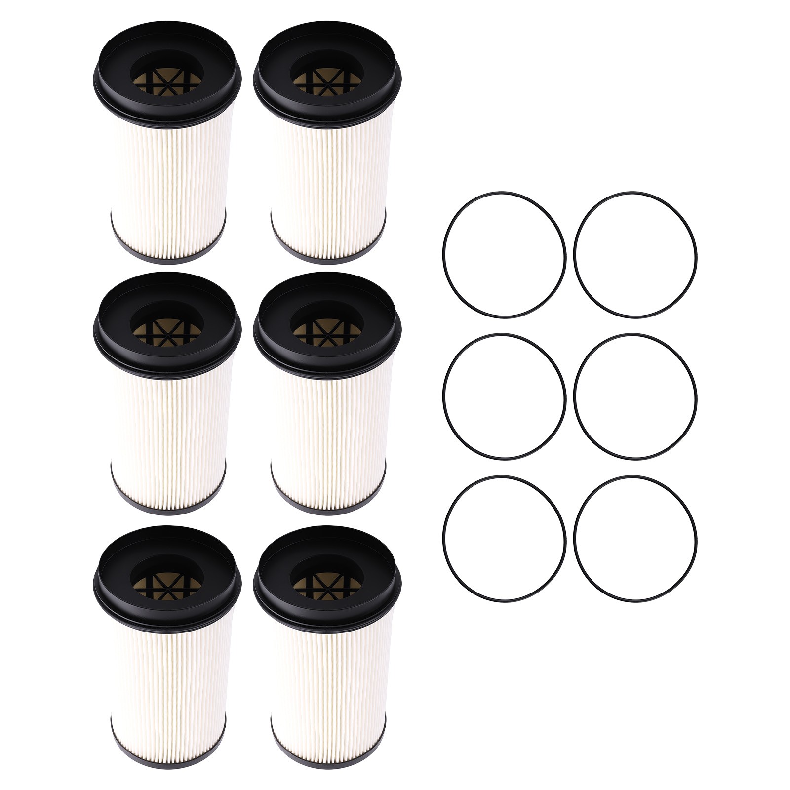 6PCS Fleetguard FS20176 Fuel Filter for Detroit Diesel DD13-16 R61709 Separator