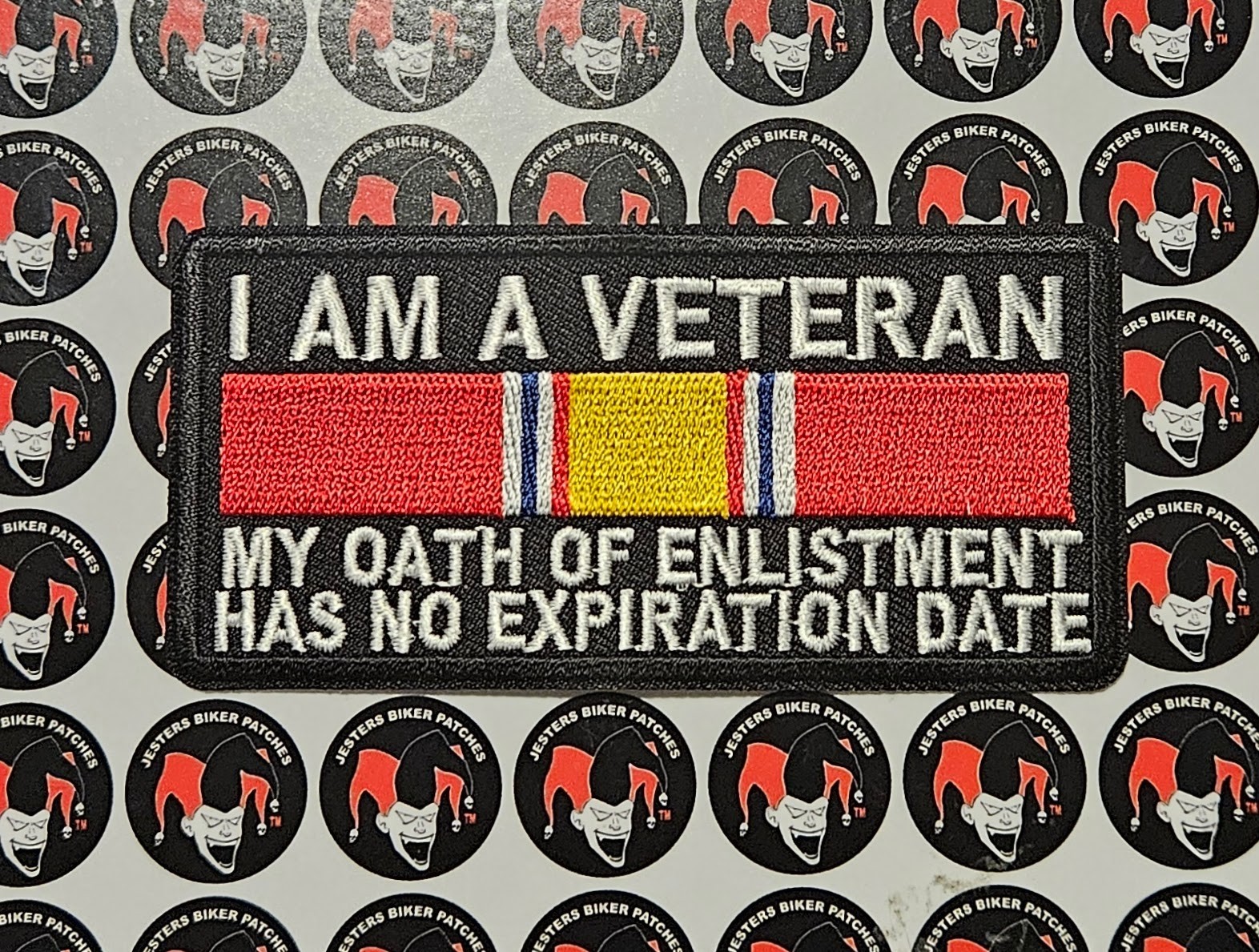 I Am A Veteran Oath No Expiration Date Embroidered Patch MW035