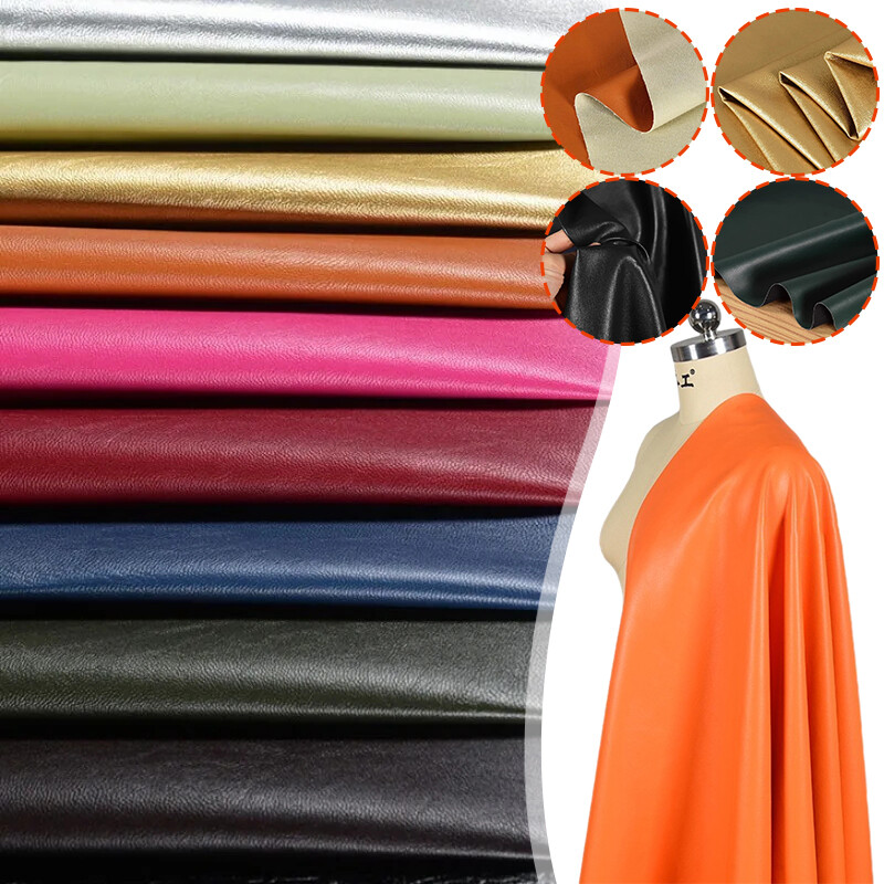 PU Soft Leather Fabric Matte Faux Leather for Sewing Clothes Jacket Material DIY