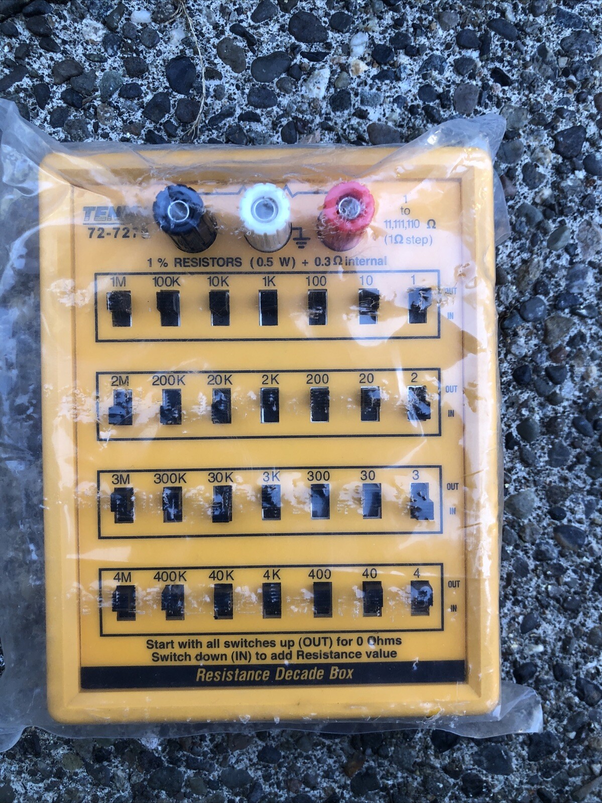 TENMA 72-7270 Resistance Decade Box, 1 to 11111110 OHM