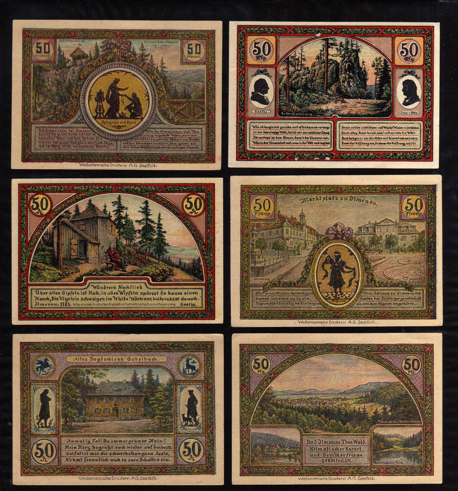 JLMENAU - GERMANY NOTGELD -    6 x 50 PFENNIG