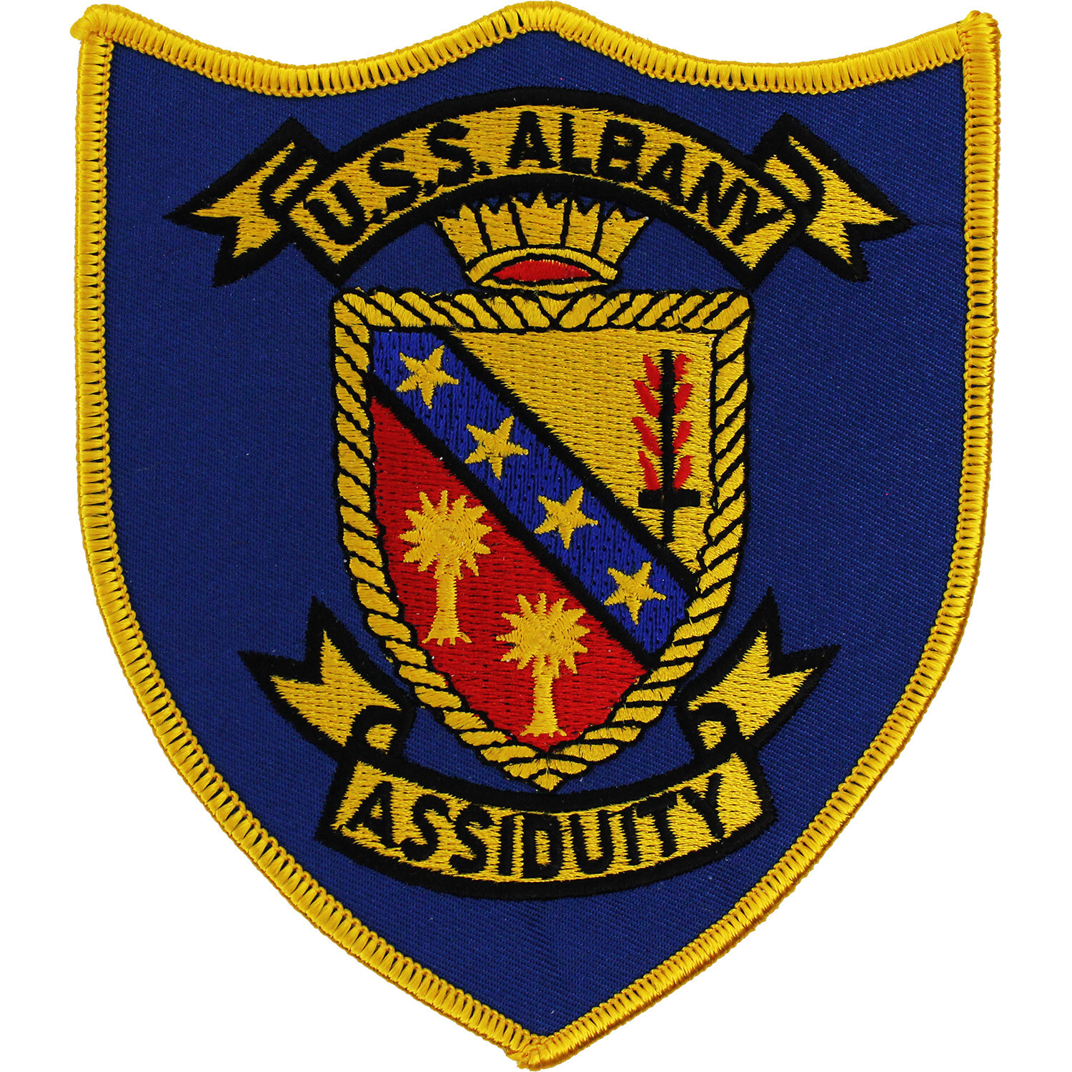 USS Albany CG-10 Ship Patch ( 4 1/4" Wide x 5" High ) P3000