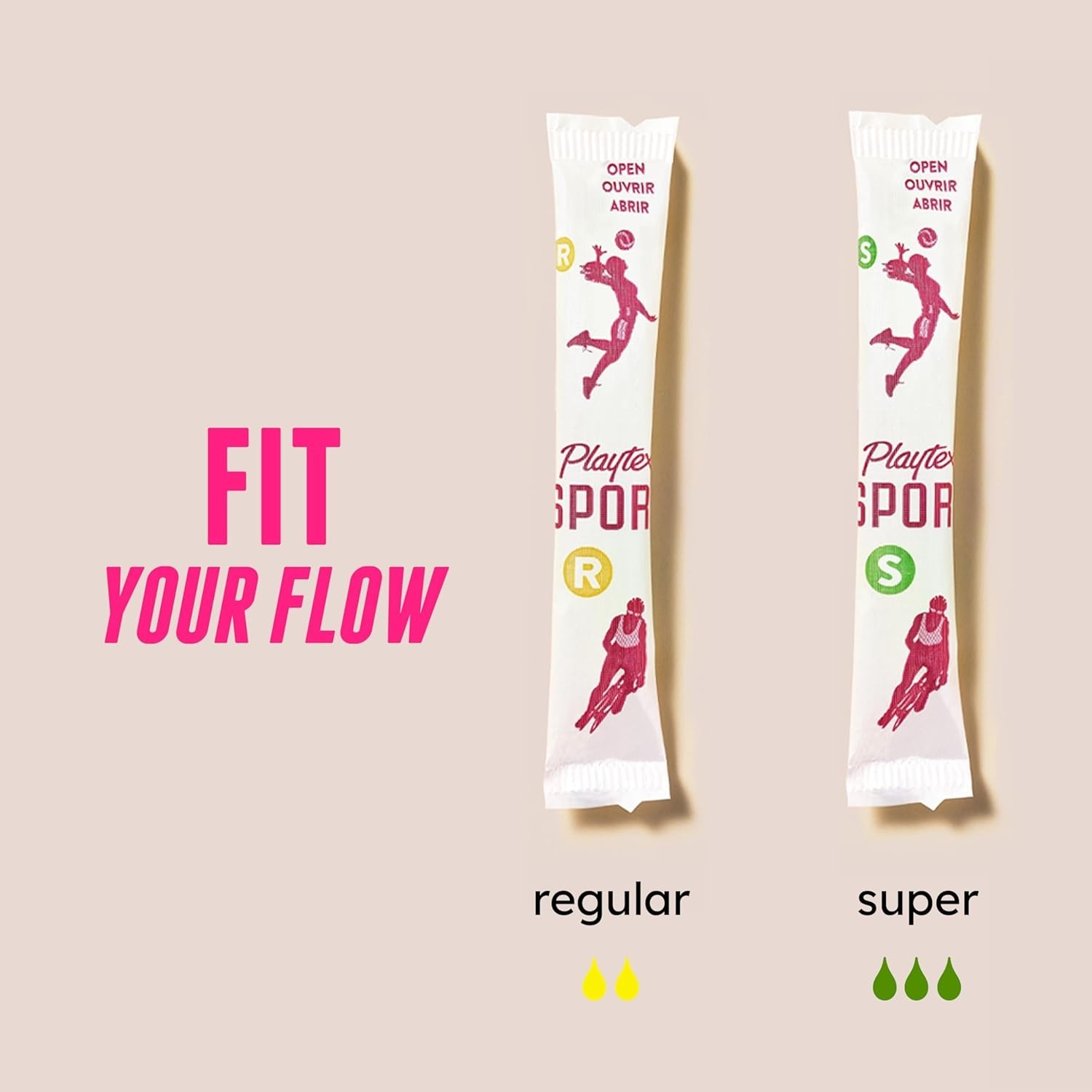 Playtex Sport Odor Shield Tampons Multipack - 16ct Regular/16ct Super, Unscented