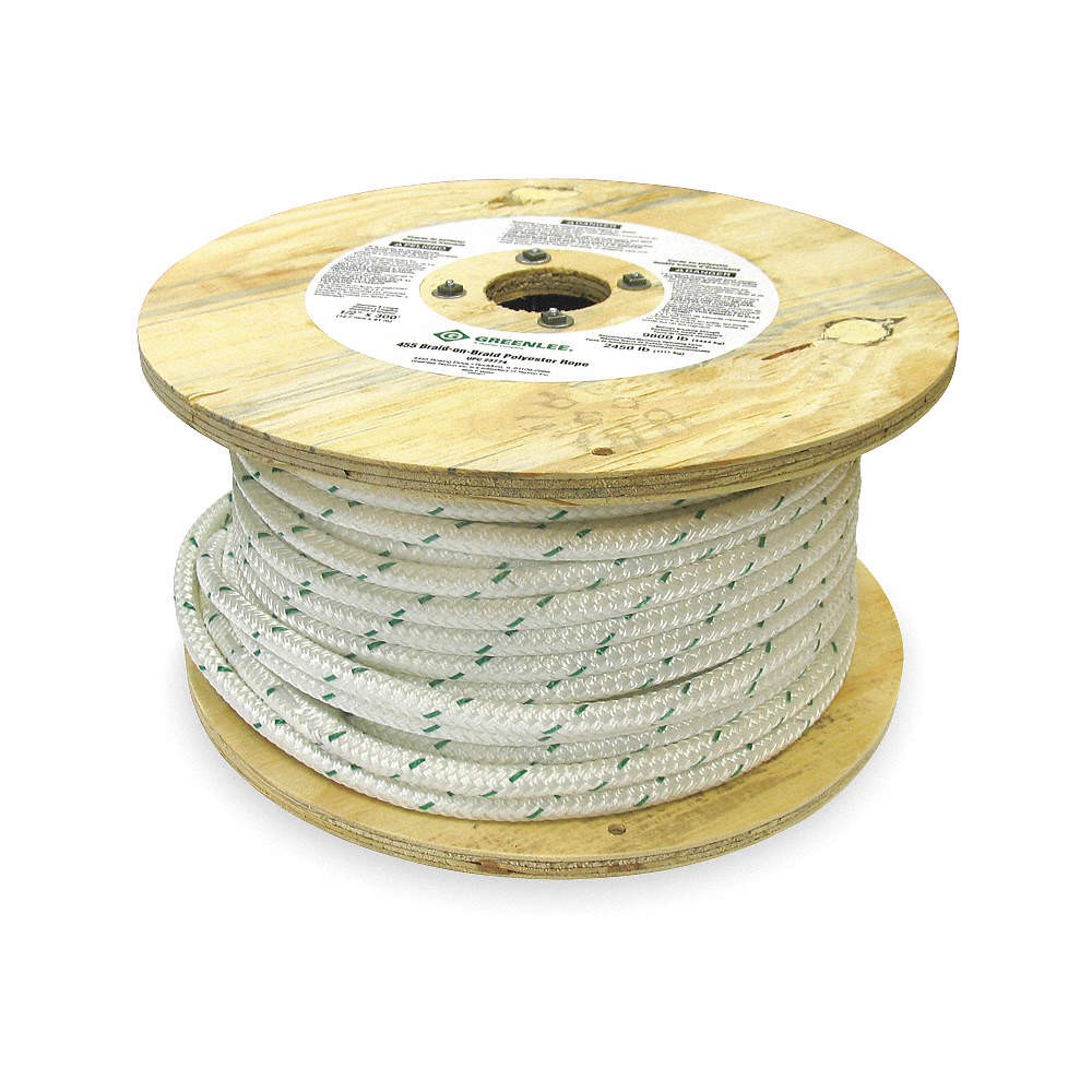 GREENLEE 455 Cable Pulling Rope,10000lb Max,Polybraid 1XGB4