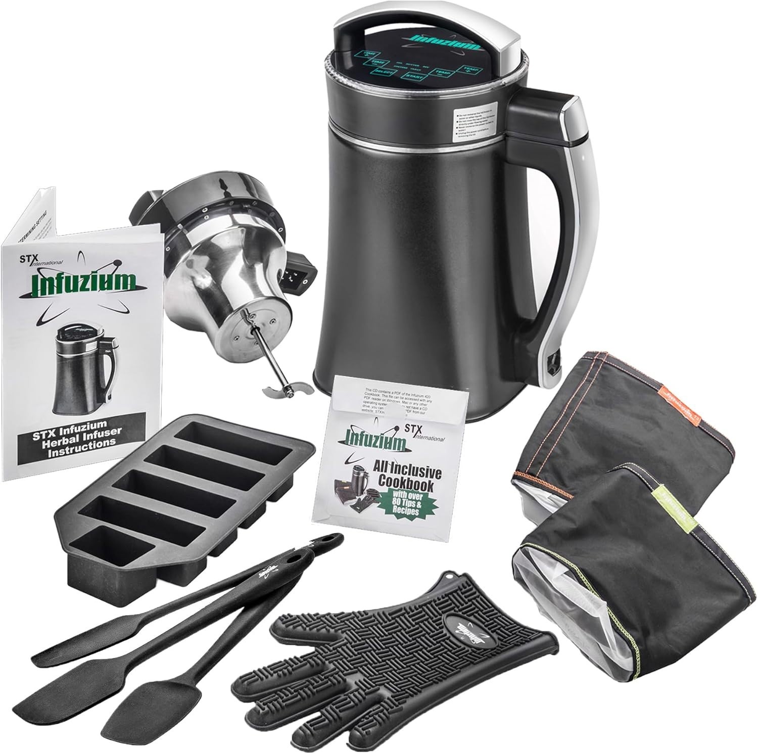 Butter-Oil-Tincture Infuser Maker Machine Complete Kit, 48 Page Cookbook