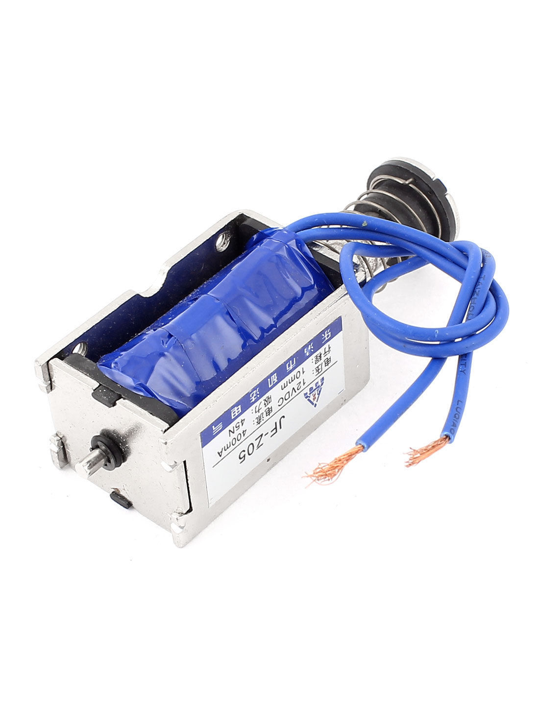 JF-Z05 DC 12V 10 mm 4.5Kg 9.9lb Push Pull Type Open Frame Solenoid Electromagnet
