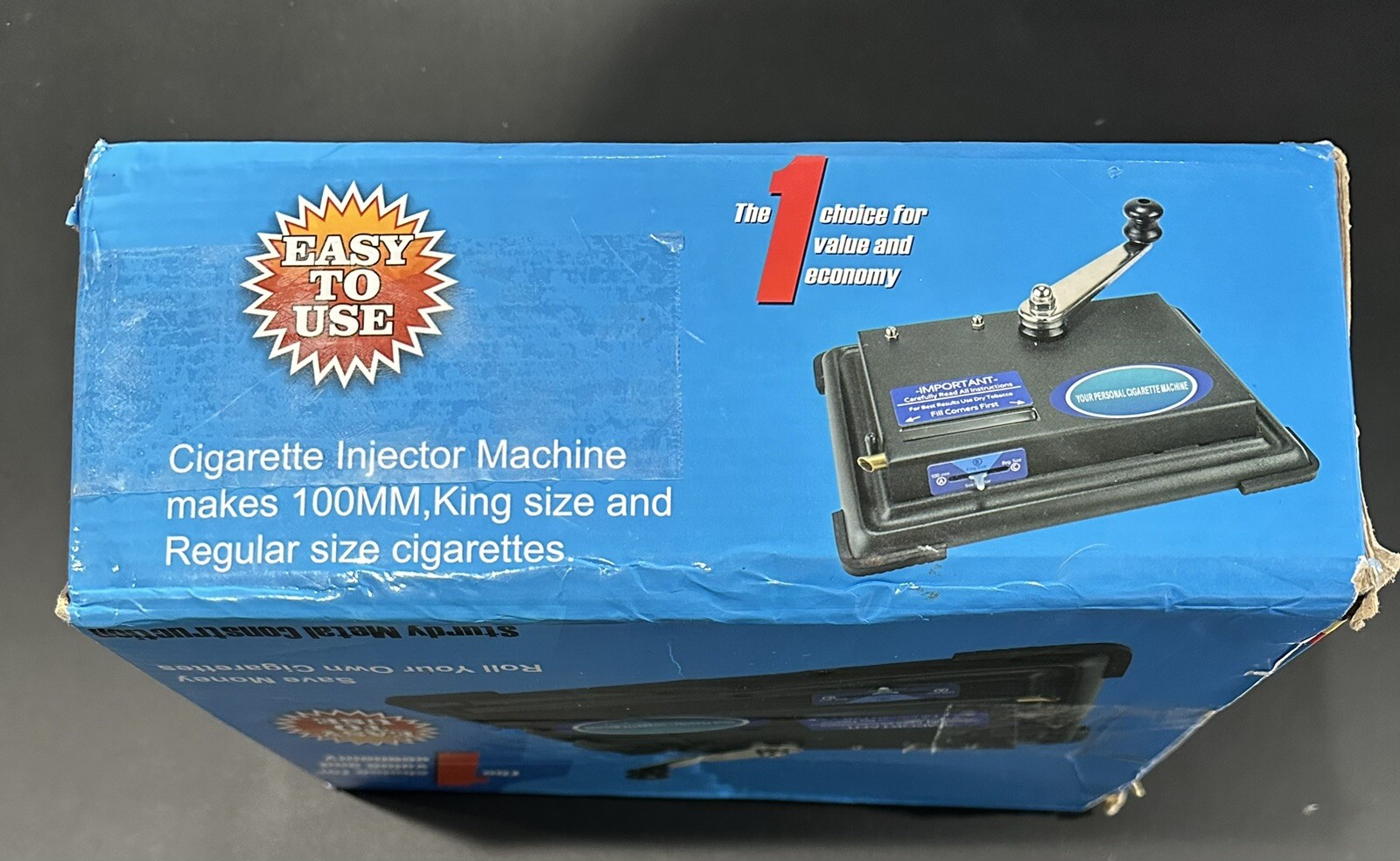 Cigarette injector machine makes 100MM , King And Regular Size Cigarettes. #1