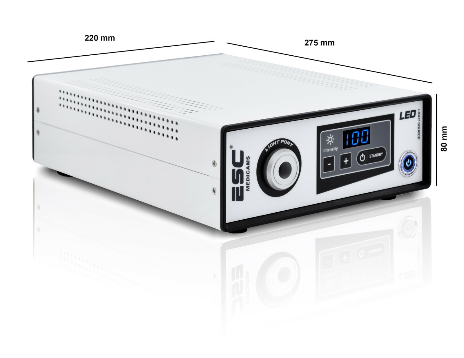 Portable Cold LED Light Source 80W with Fiber Optic for Medical Endoscopy Camera