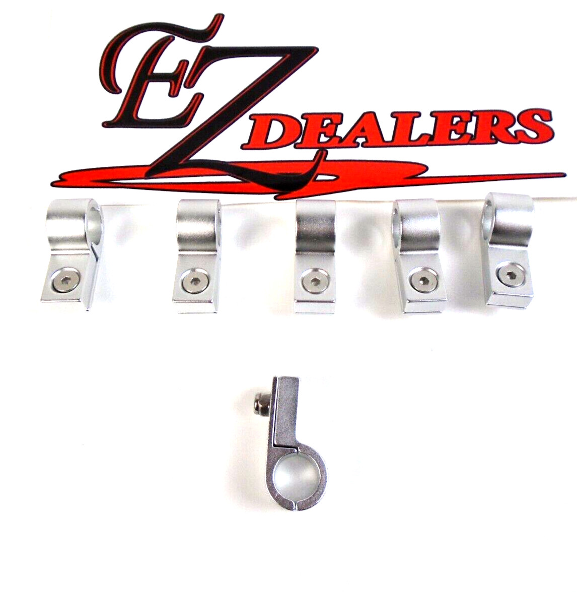1/2" Hard Line Mounting Clamps Billet Mill alum. (Qty 6) 1/2 Fuel Line FREE SHIP