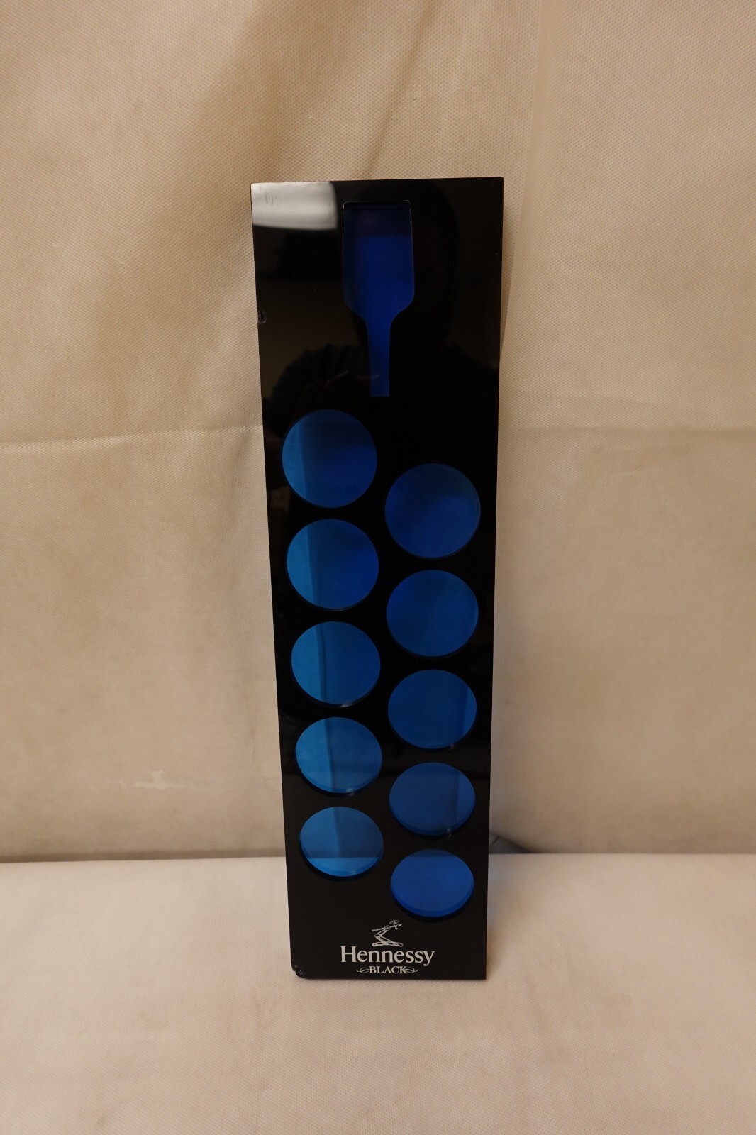 Hennessy Black Cognac - Promo Shotglass 10 Shot Holder Serving Tray Damaged NOS