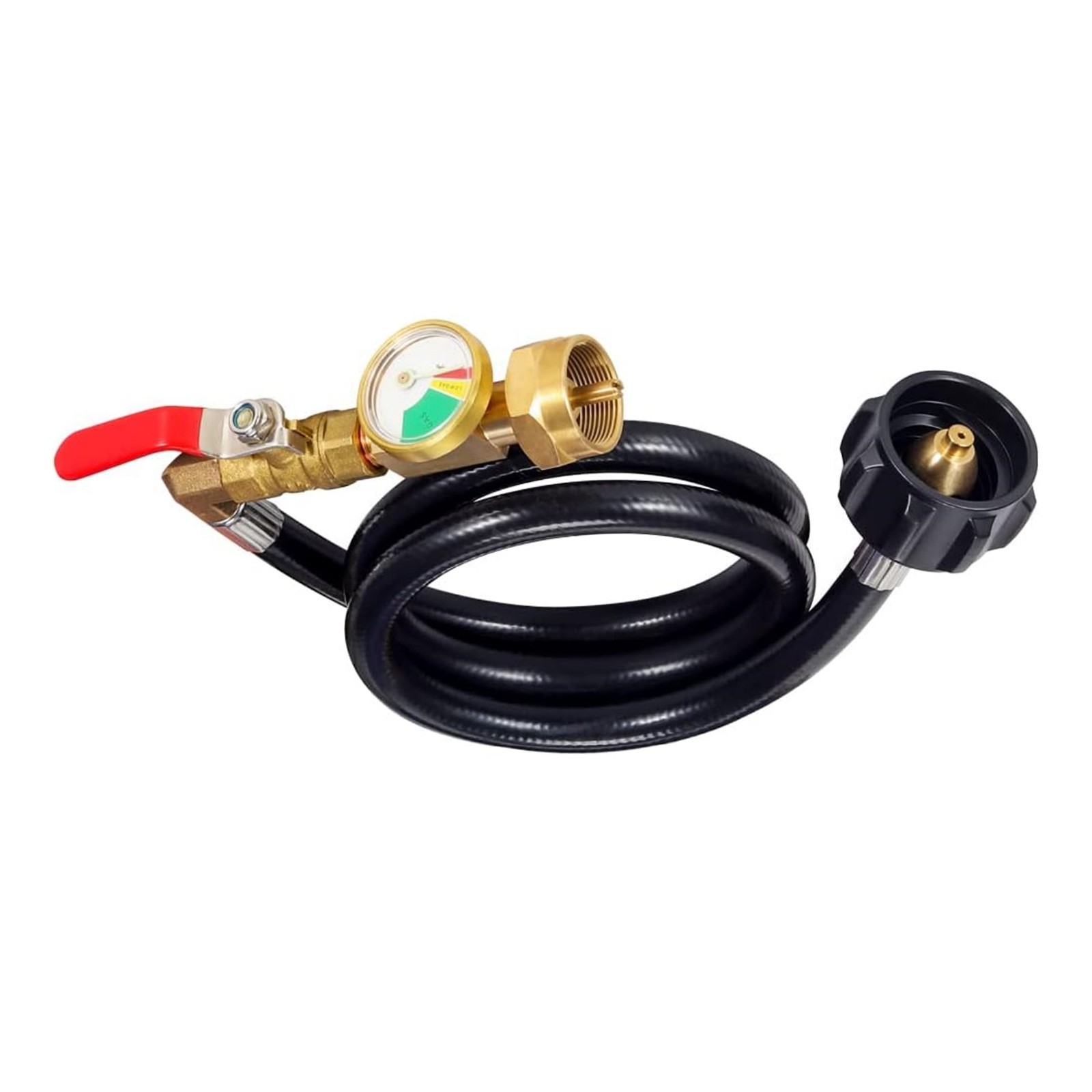 1LB To 20LB Propane Refill Hose With Gauge On Off Valve Gas Level Indicator