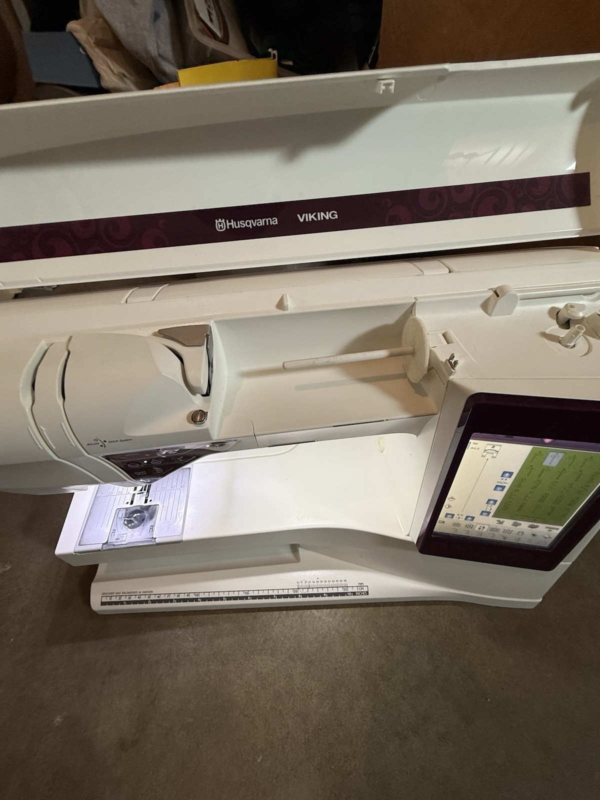 Husqvarna Viking Designer Ruby Royale Computerized Embroidery Machine Tested