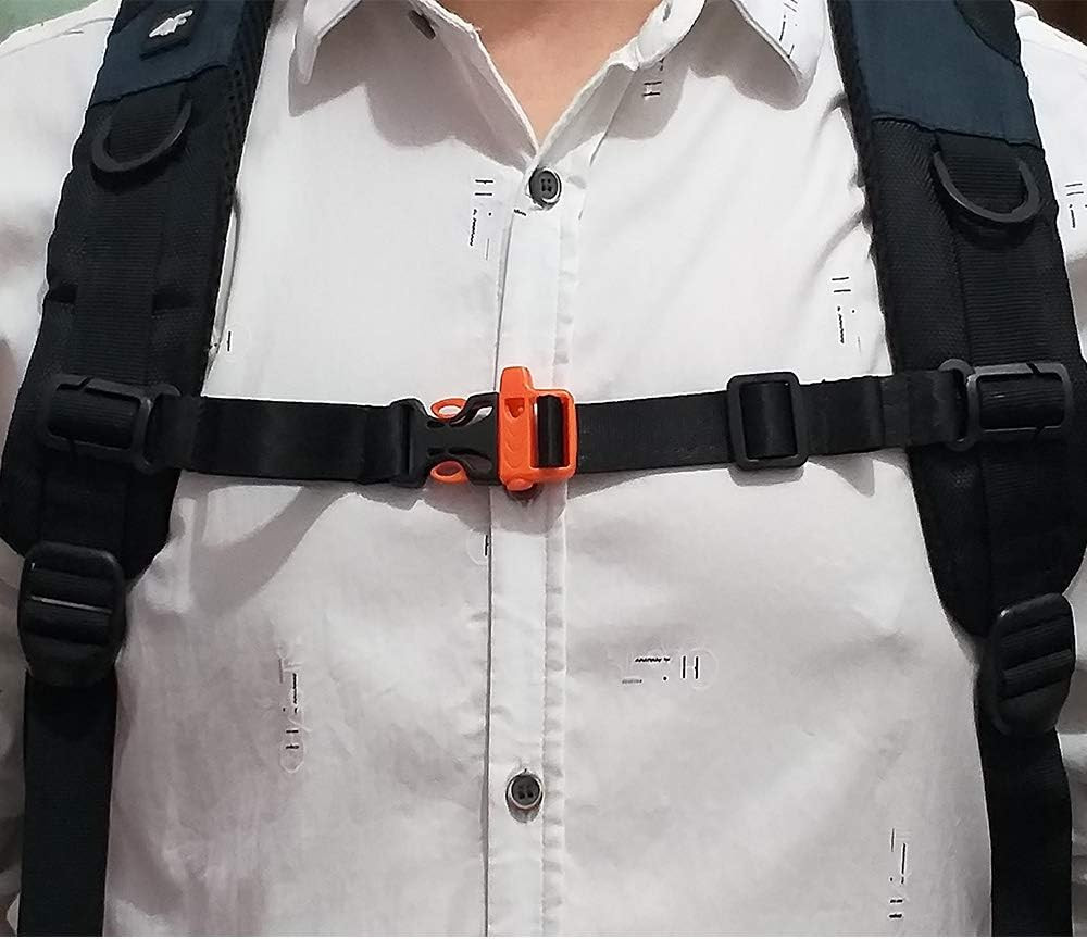 2 Pack Backpack Chest Strap- Nylon -Suitable for Webbing on The Backpack up to1i