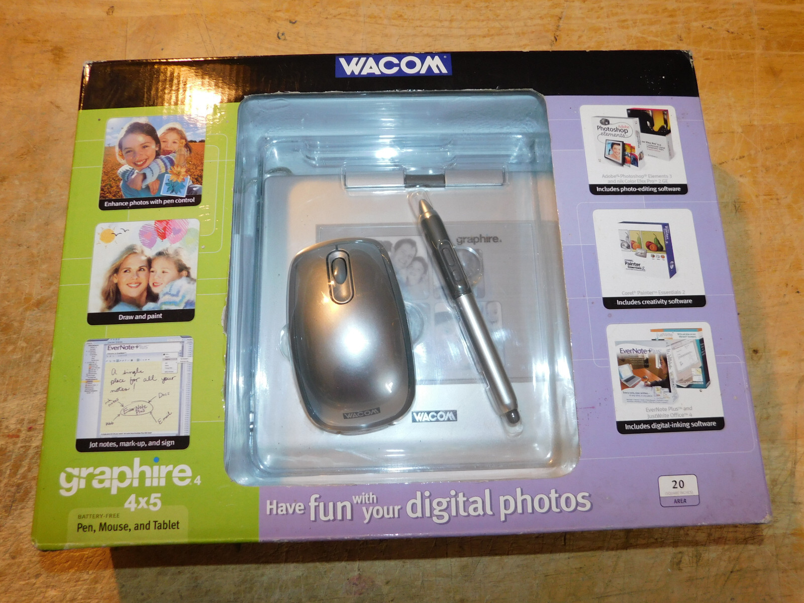 Photoshop WACOM Graphire 4  CTE-440s 4x5 Graphics Pad Painter Essentials