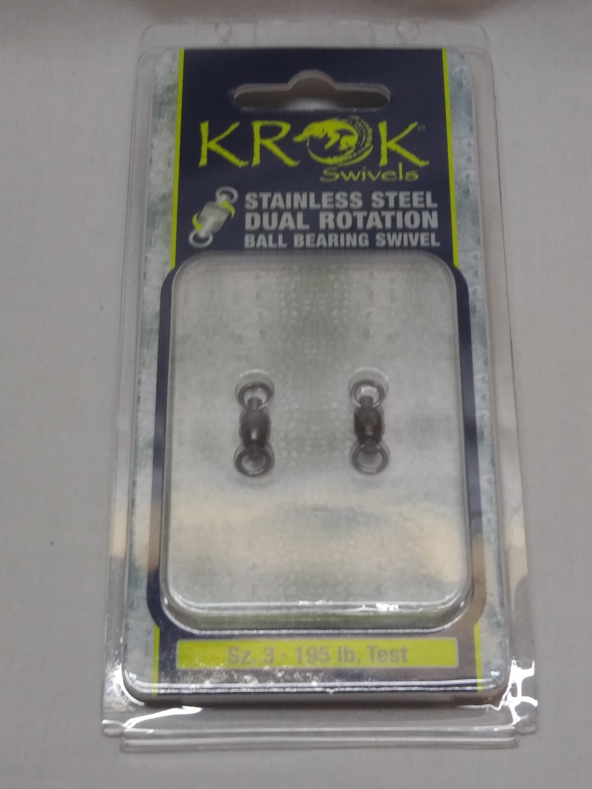 KROK KBBS195-2PK Stainless Ball Bearing Swivels Dual Rotation #3 195#