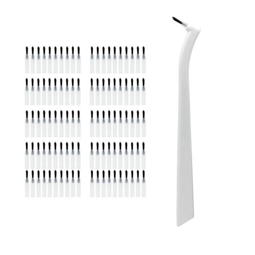 100Pcs/Bag Brush Tips+5 Pcs Handle Holder Dental Disposable Applicator Tips