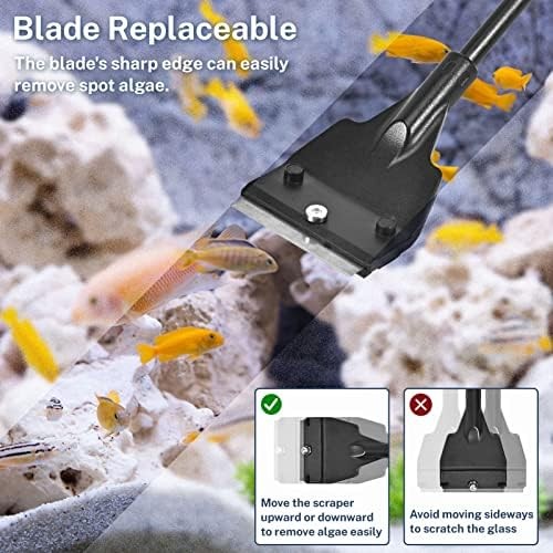 Aquarium Glass Scraper with Razor Blades