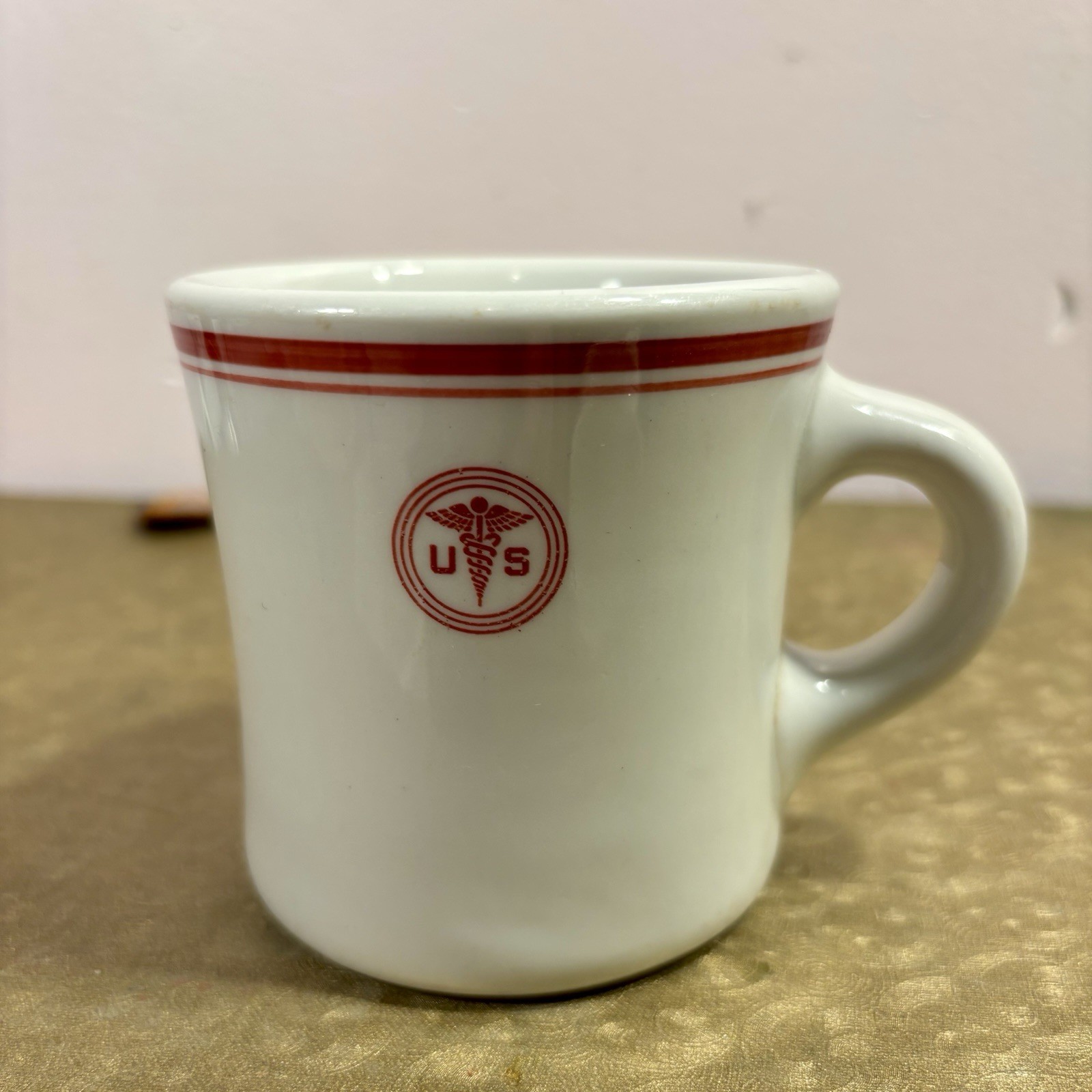 Vintage Ww2  Shenango China US Medical Corps Coffee Cup Shaving Mug G-14 USA
