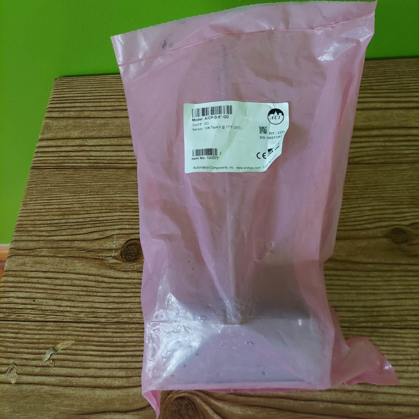 Automation Components Type 2 Duct Point Temperature Sensor 10k Ohm A/CP-D-8"-GD