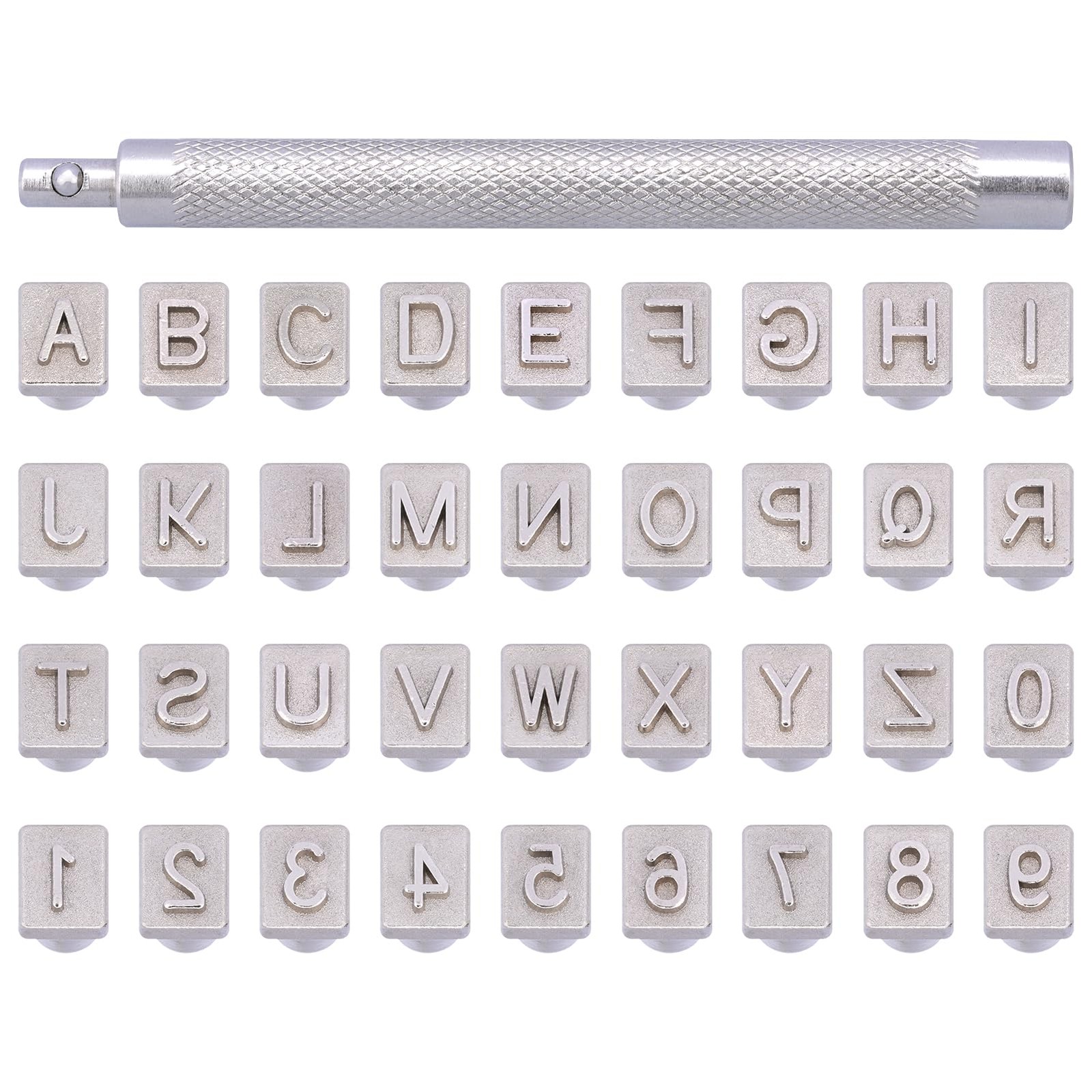 AYWGZL 36 Pcs Metal Letter Stamps Kit for Clay Leather Stamping 26 Alphabet a...