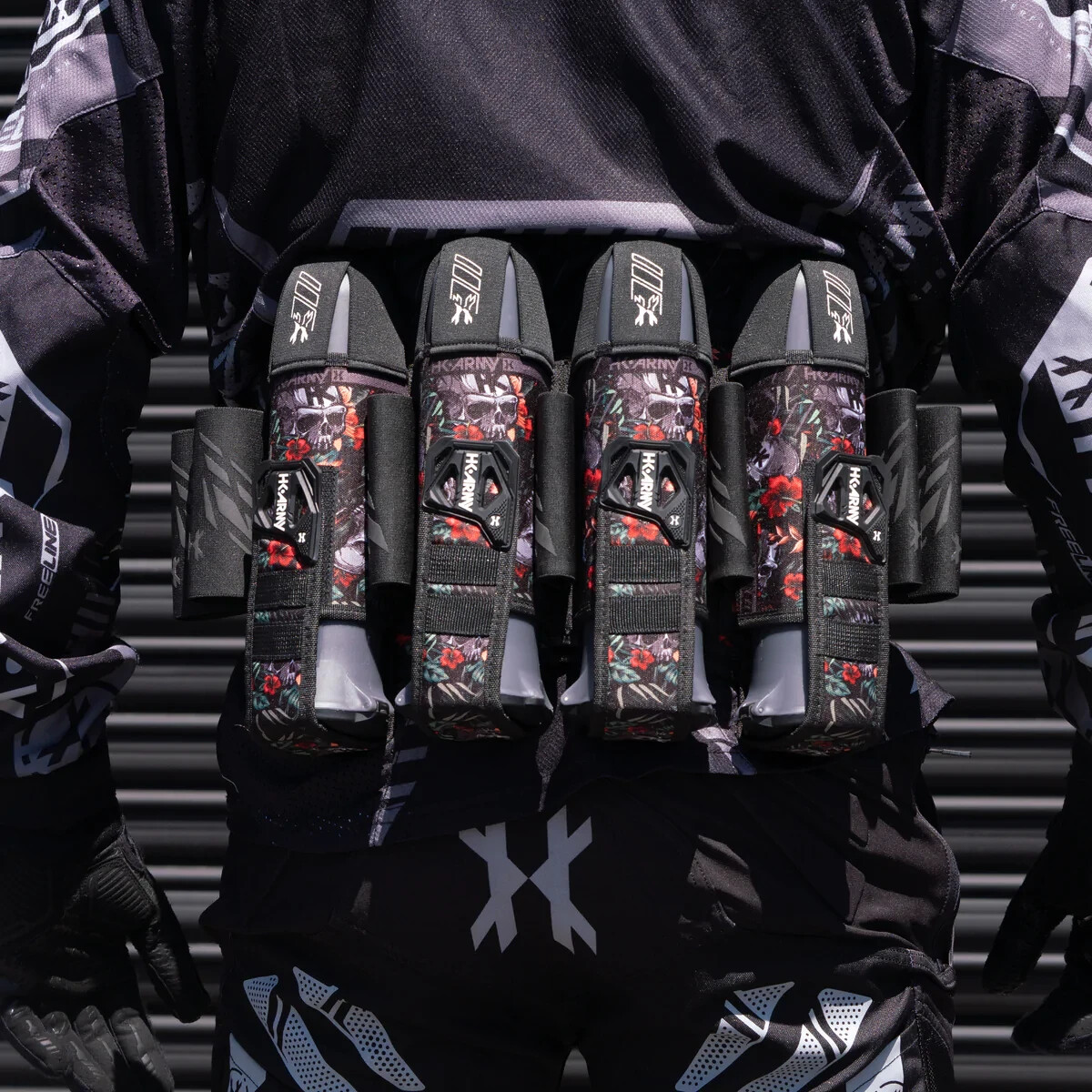 HK Army Eject Tropical Skull 4+3+4 Paintball Pod Harness Pack