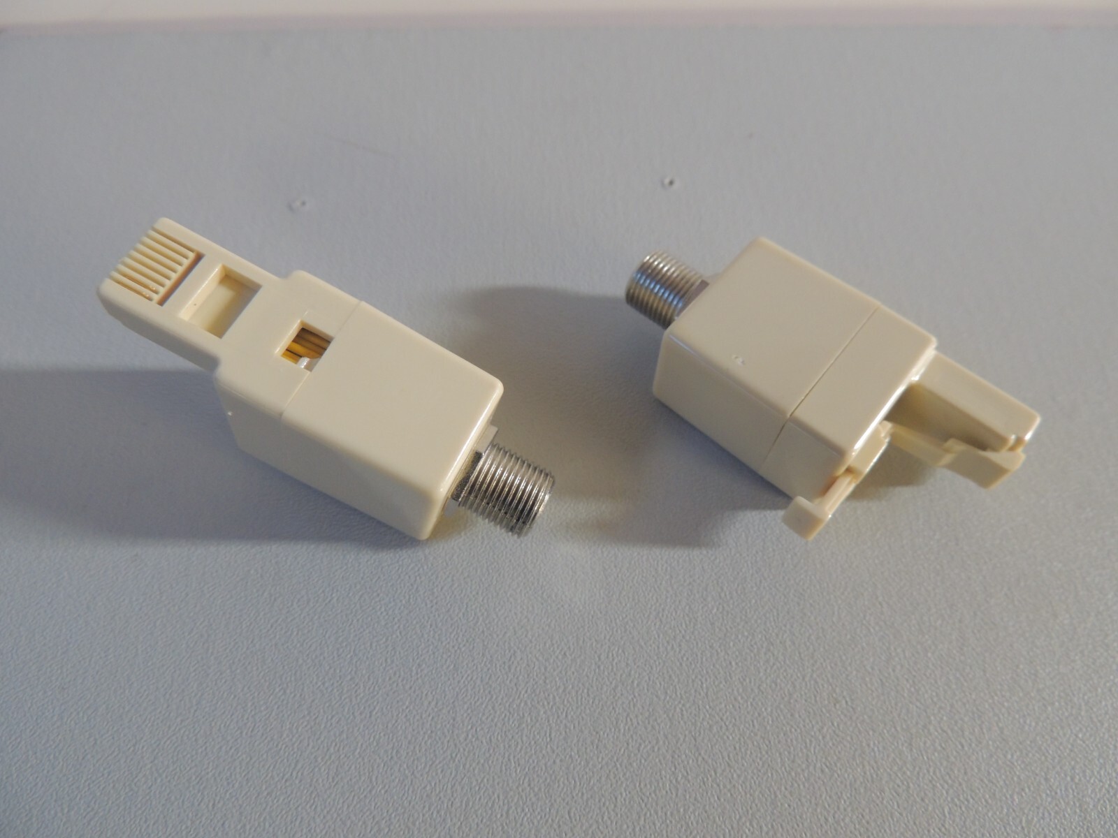 2 pcs RJ45 to "F" Type Connector ~ Test Cable Assembly