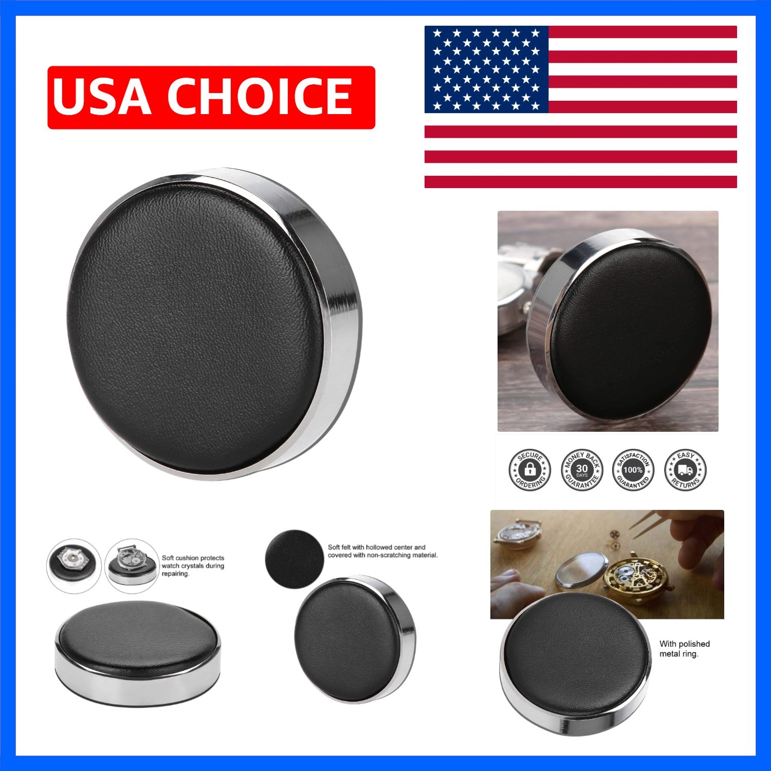 Watch Casing Cushion, Leather Pad Watch Protector Watch Case Movement Cushion...