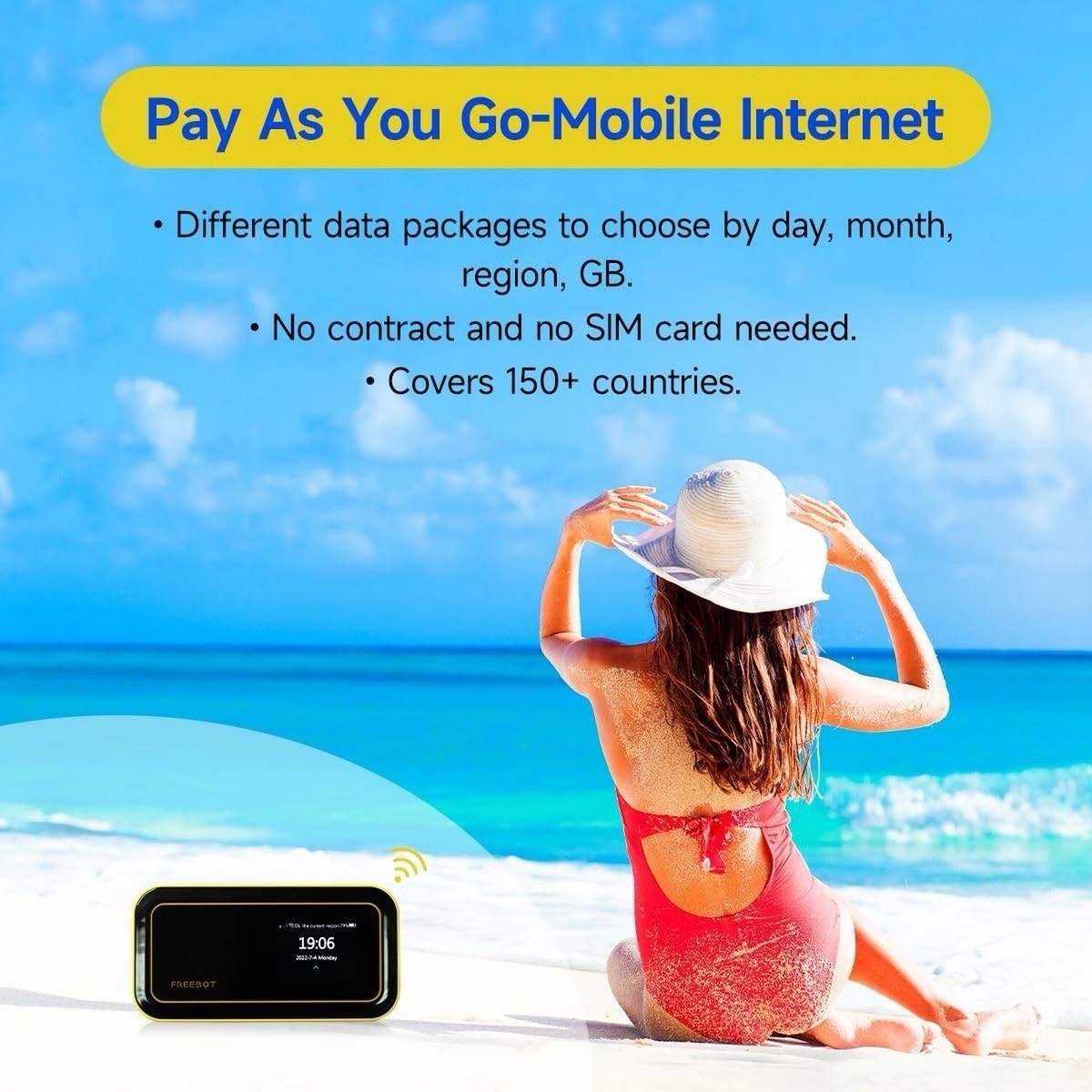 FREEBOT 4G LTE Mobile Hotspot Router - Open box