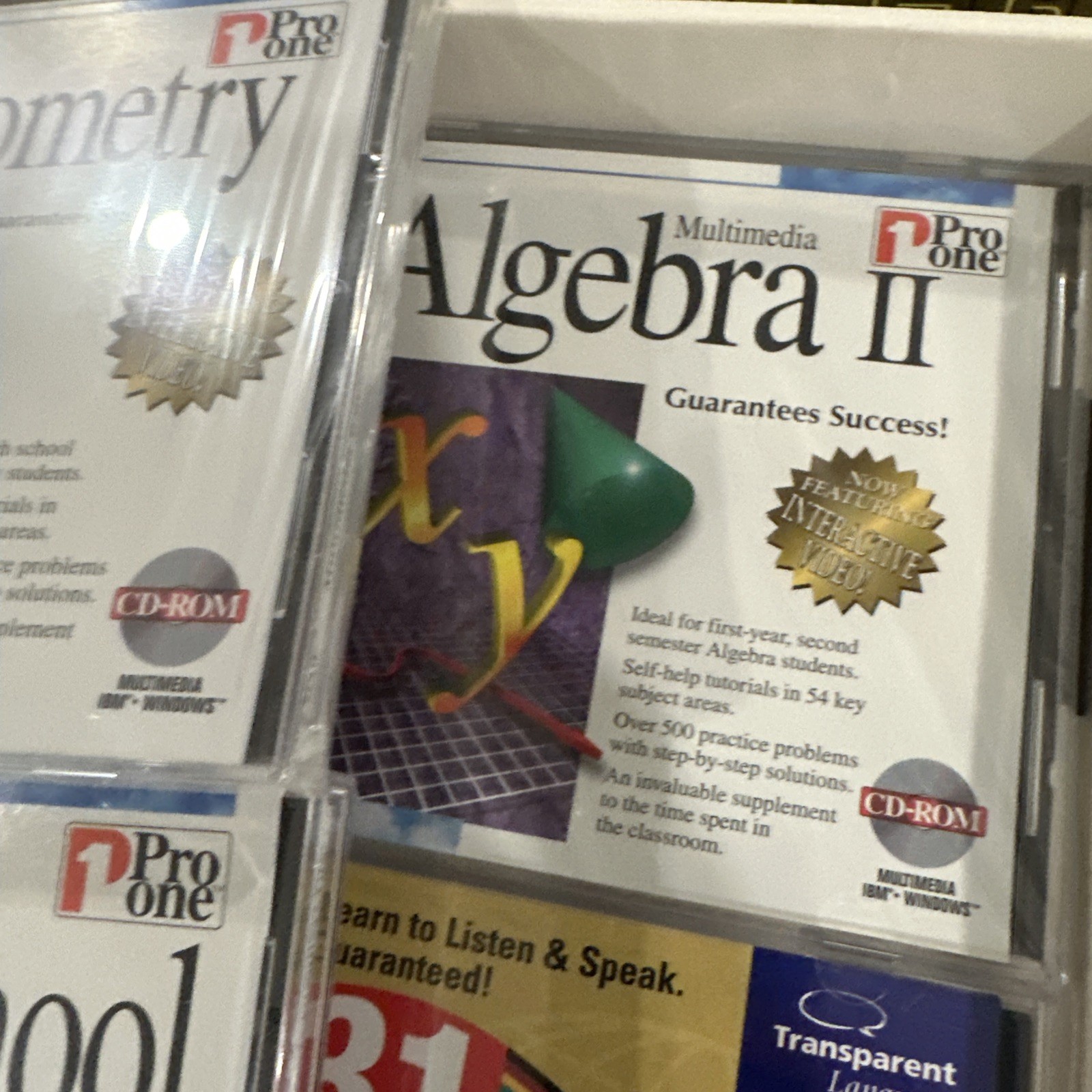 Pro One Pre-Algebra Algebra I II Geometry Trigometry CD-ROM 6 Disc Set