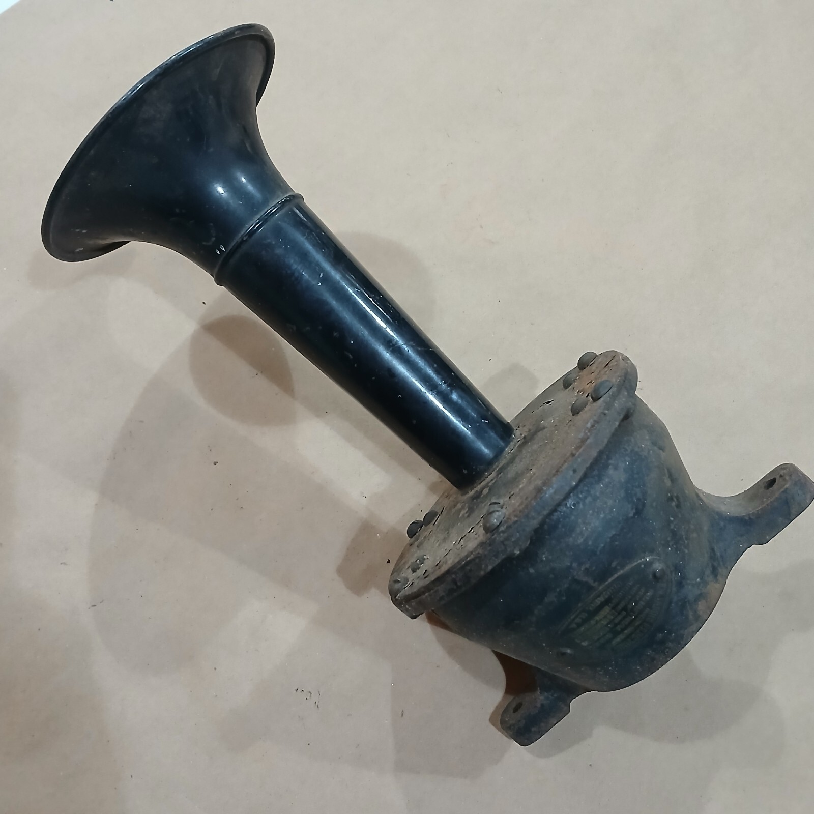 Vintage Industrial Signal Horn Benjamin Electric Warning Alert Factory Siren Art