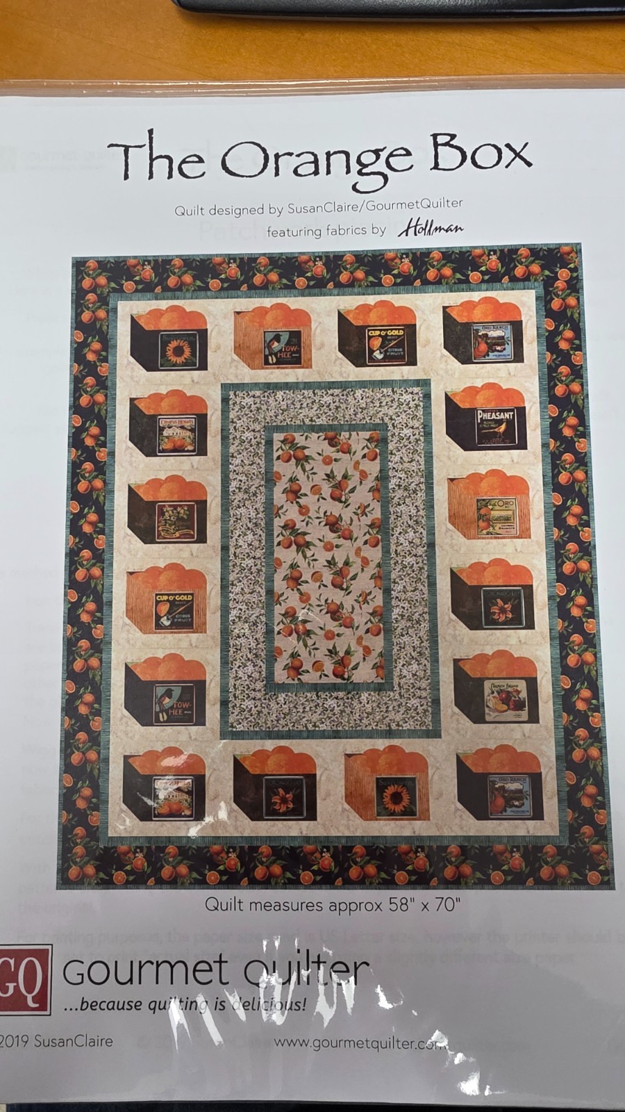 The Orange Box Quilt Pattern By Susan Clairefor Gourmet Quilter