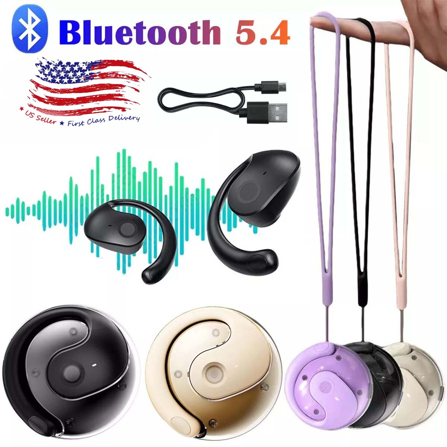 Wireless Earbuds Workout Running for Laptop Pad Android iOS