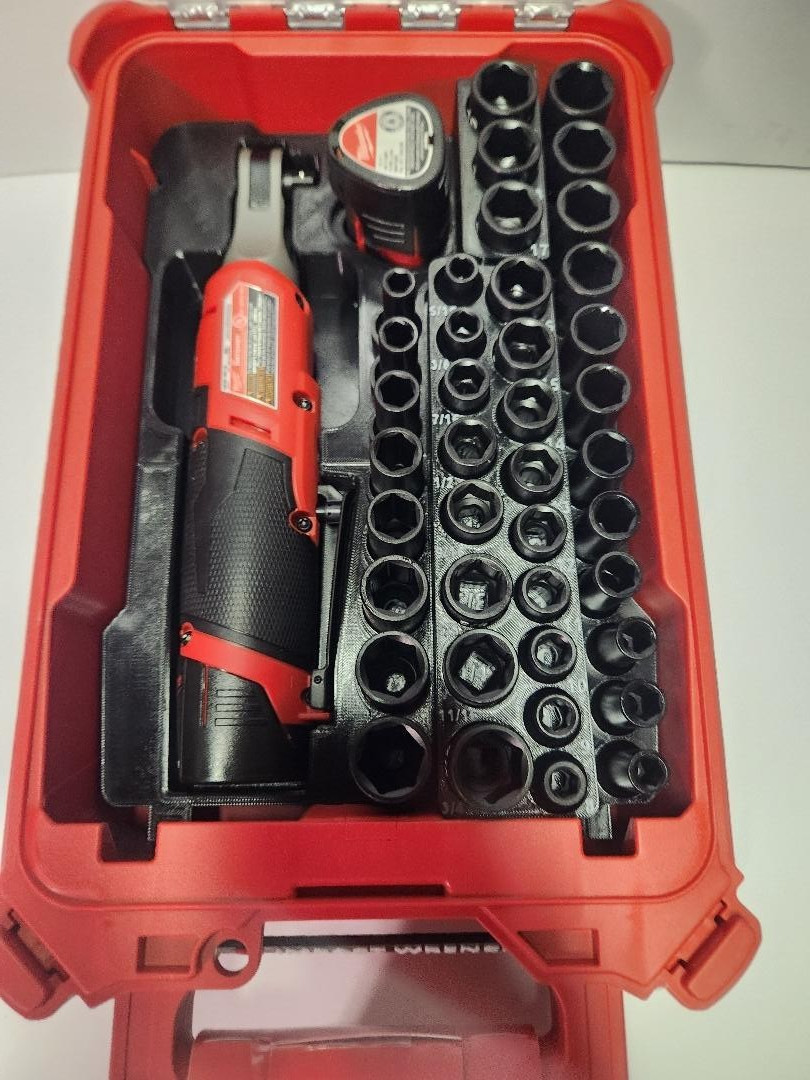 Milwaukee M12 2567-20 3/8  Ratchet PACKOUT Insert Only W/ Socket Organizer