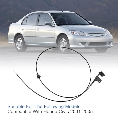 Engine Hood Release Cable Compatible with 2001 2002 2003 2004 2005 Honda Civic