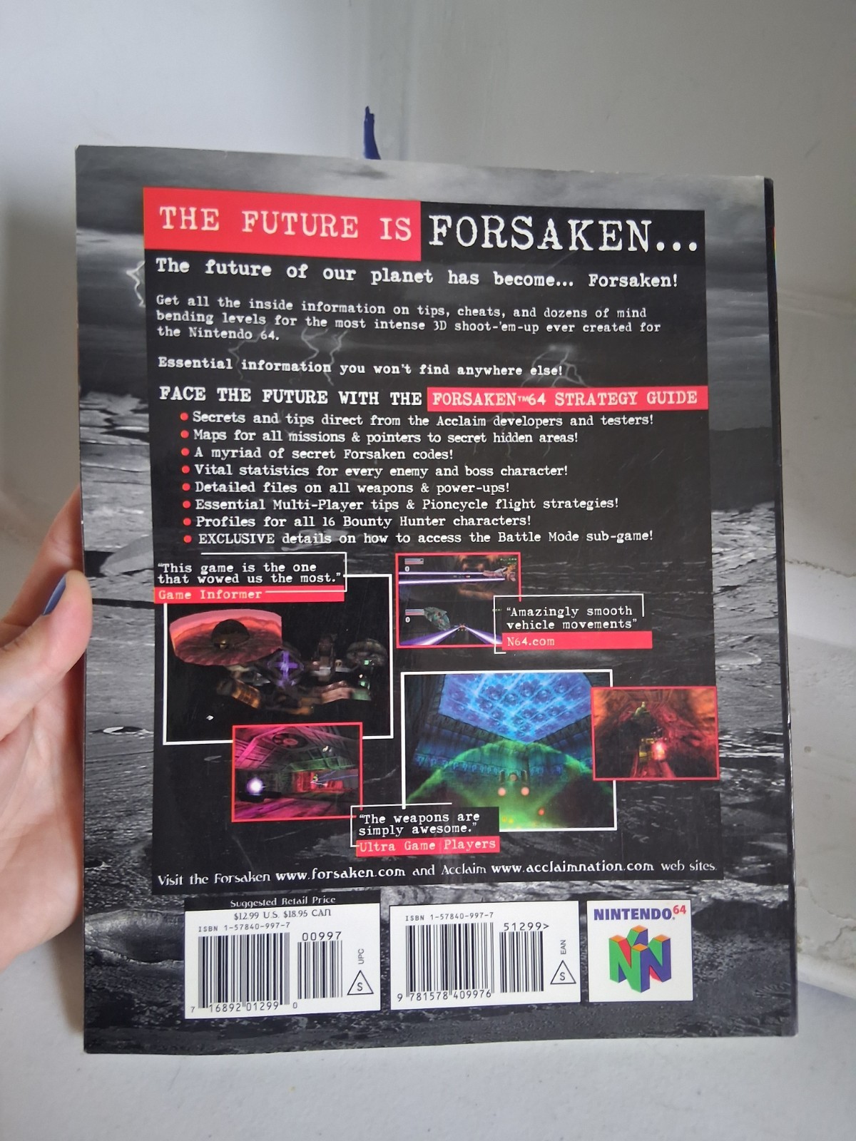 ACCLAIM FORSAKEN 64 OFFICIAL STRATEGY GUIDE