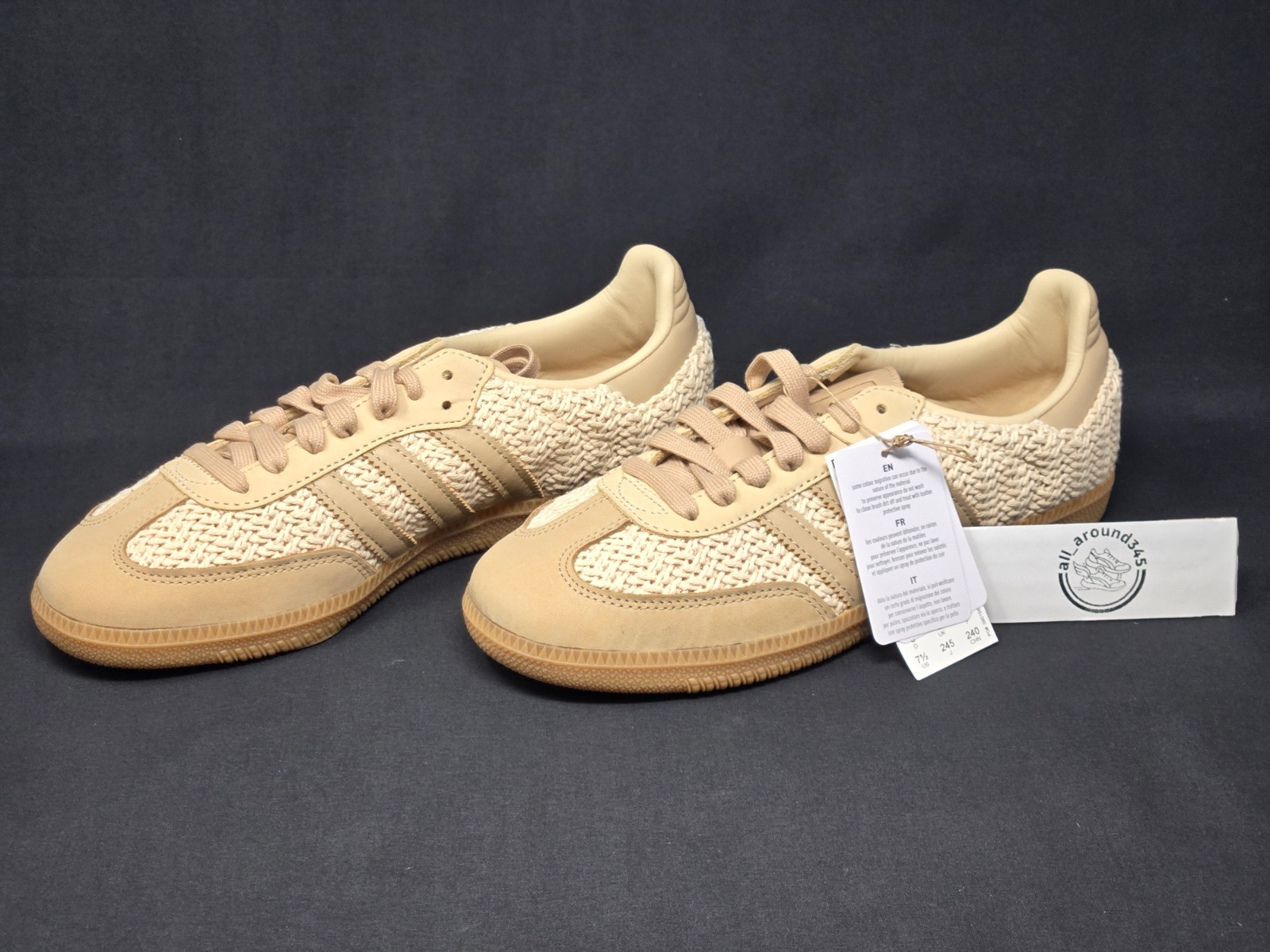 adidas Samba OG Knit Womens Multi Sizes Sand Strata Beige Gum Shoes JR9446 NBY