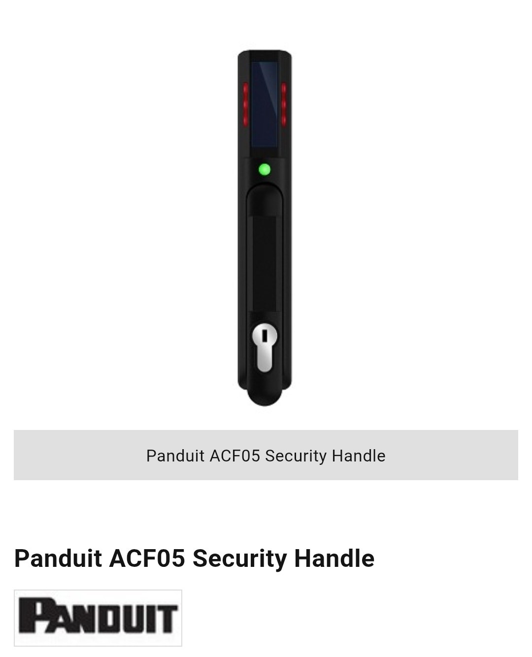 Panduit Smartzone G5 Rack Security Handle With Humidity Sensor ACF05 Sealed
