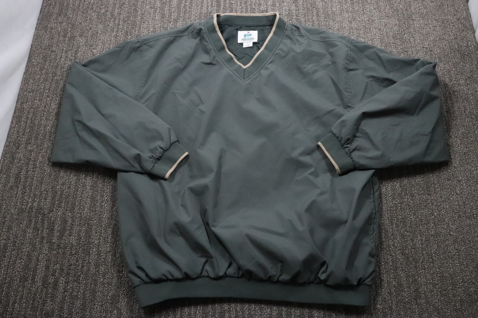 VTG 90s Outdoor world Golf Windbreaker Jacket Men's XL Pockets V-neck Sports