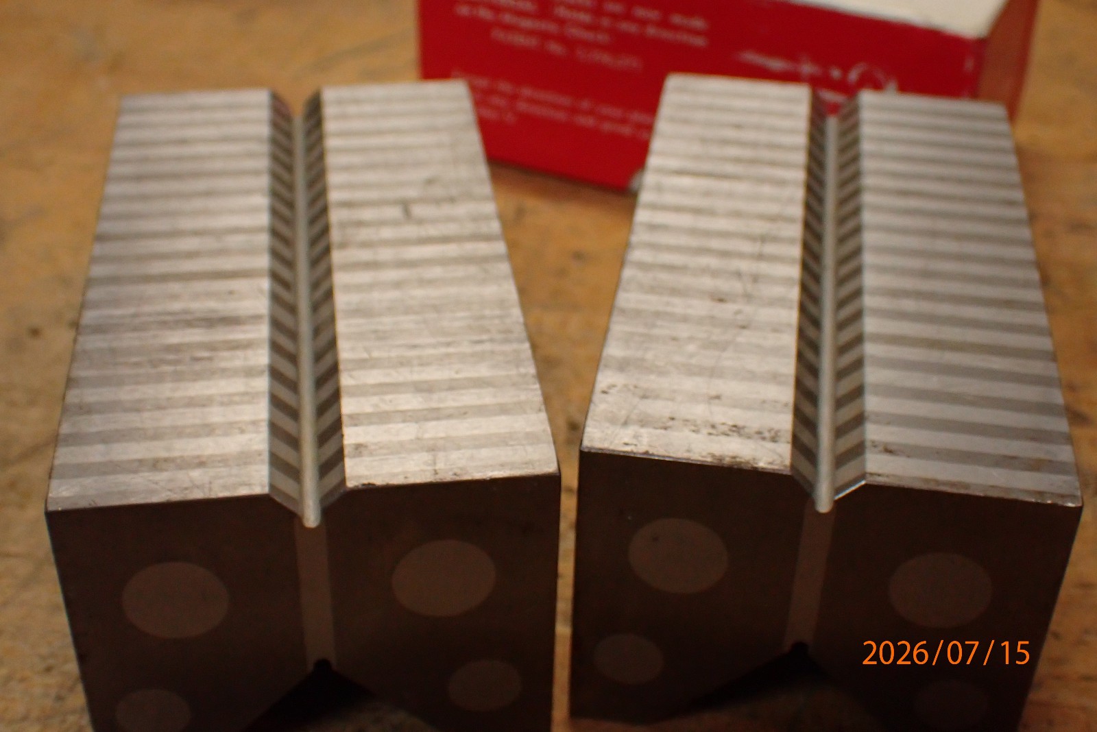 2, FISHER MACHINE MAGNETIC TRANSFER LONG V-BLOCKS FOR SURFACE GRINDING