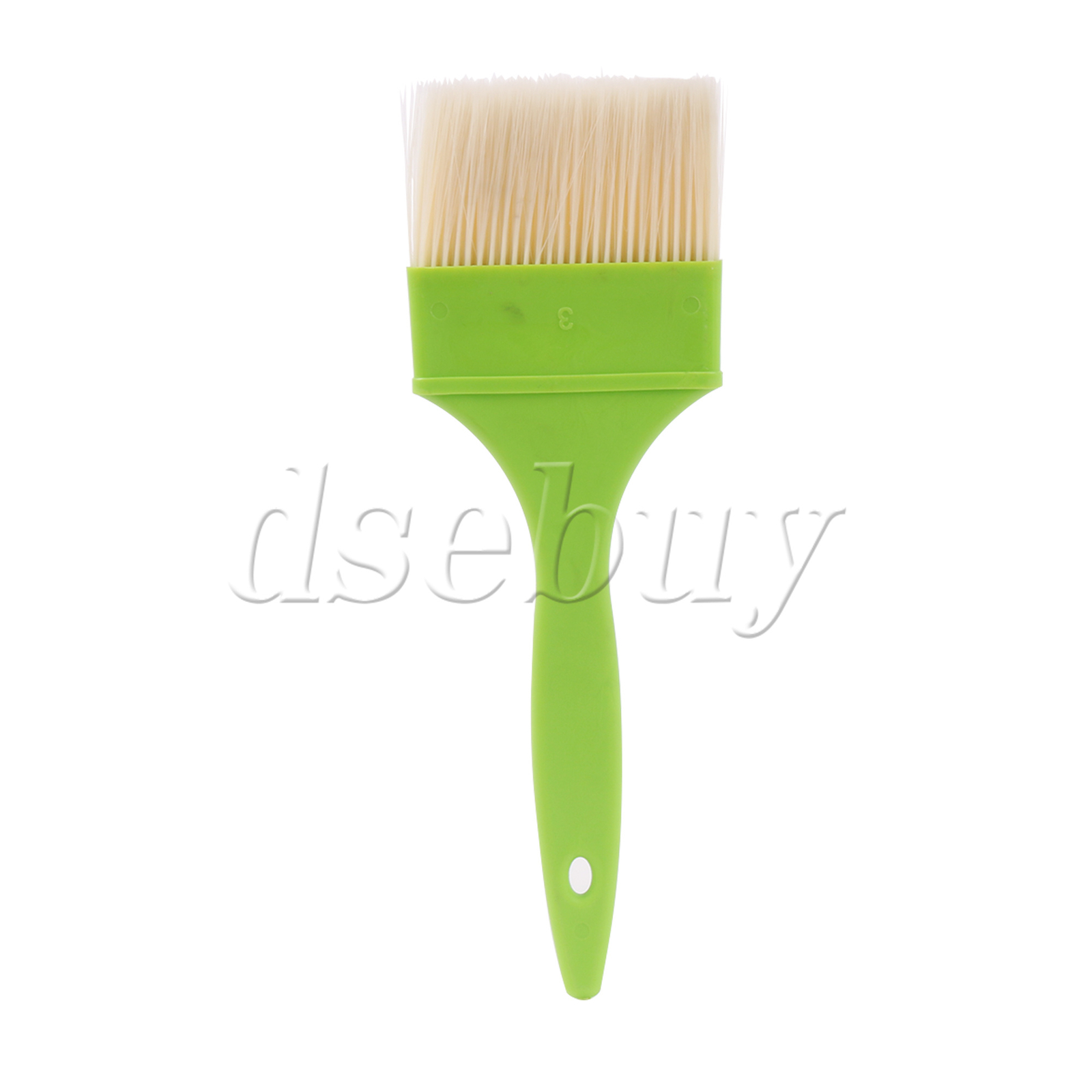 Green Plastic Handle Paint Brush 3 Inch Wide for Cabinet Furniture Painting