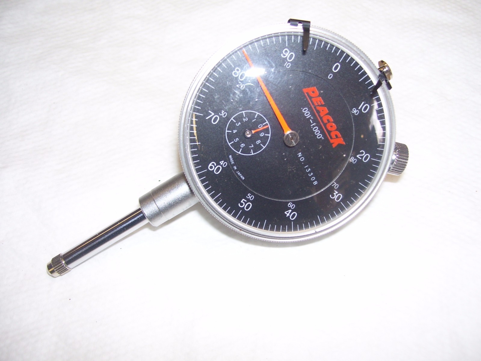 Dial Indicator, PEACOCK 1330B (.001") Grad., 0-1" Range Dial Indicator, Japan