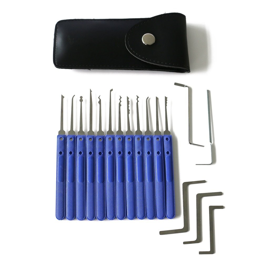 17in1Set Stainless Steel Multifunctional Key Kit Transparent PadLock Optional